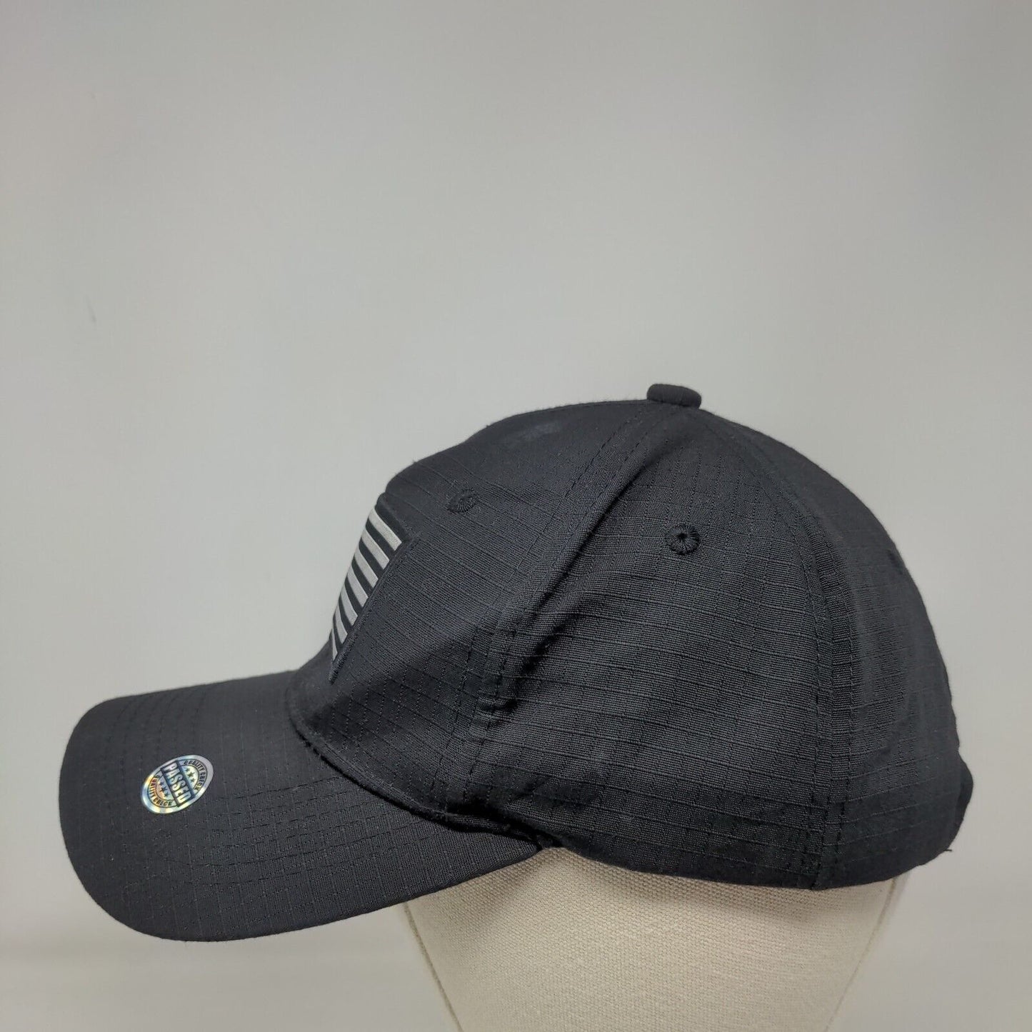 American Flag Patch Strapback Hat Black One Size Black Eagle By Ace Cap