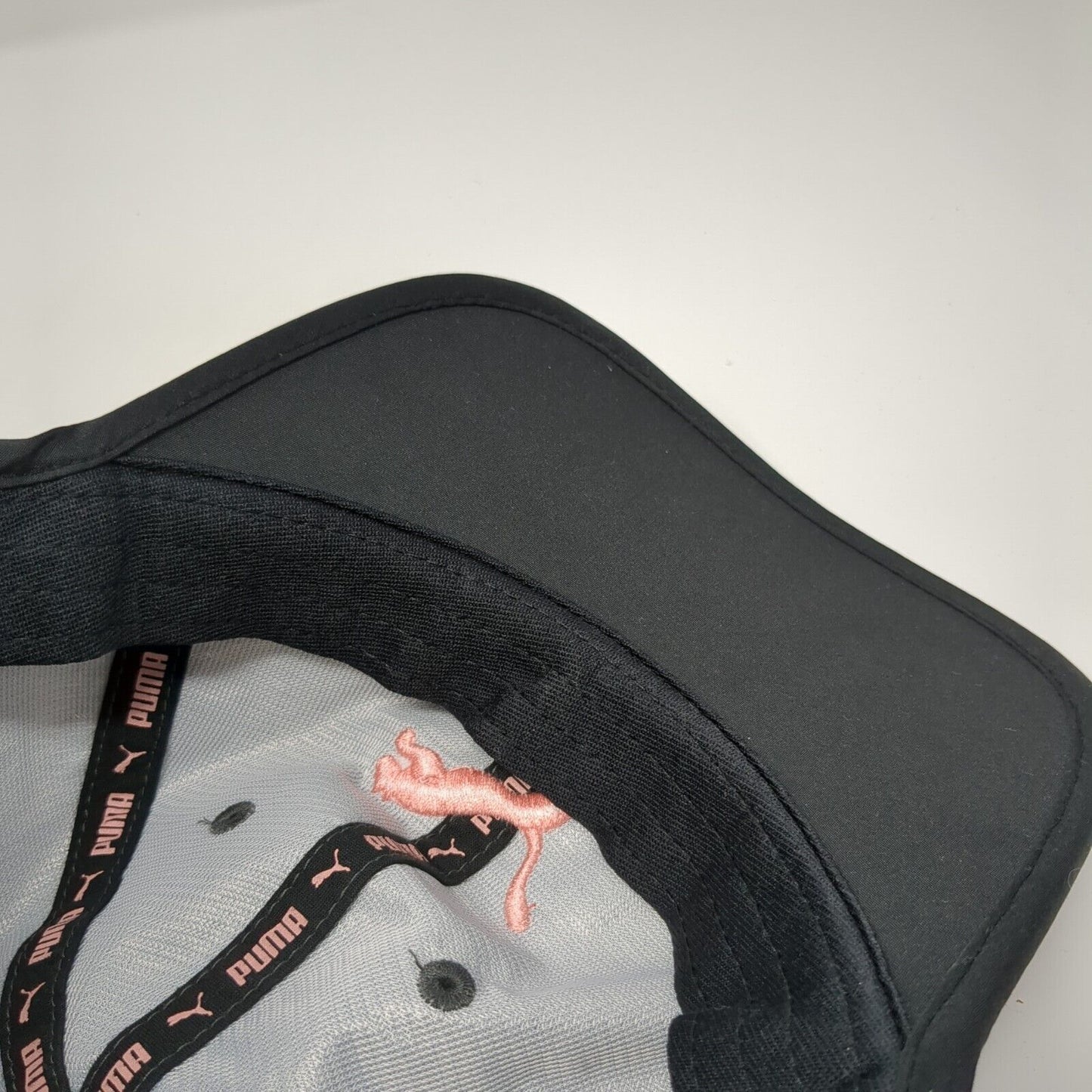 PUMA Strapback Hat Gray One Size Embroidered Logo Adjustable 6 Panel