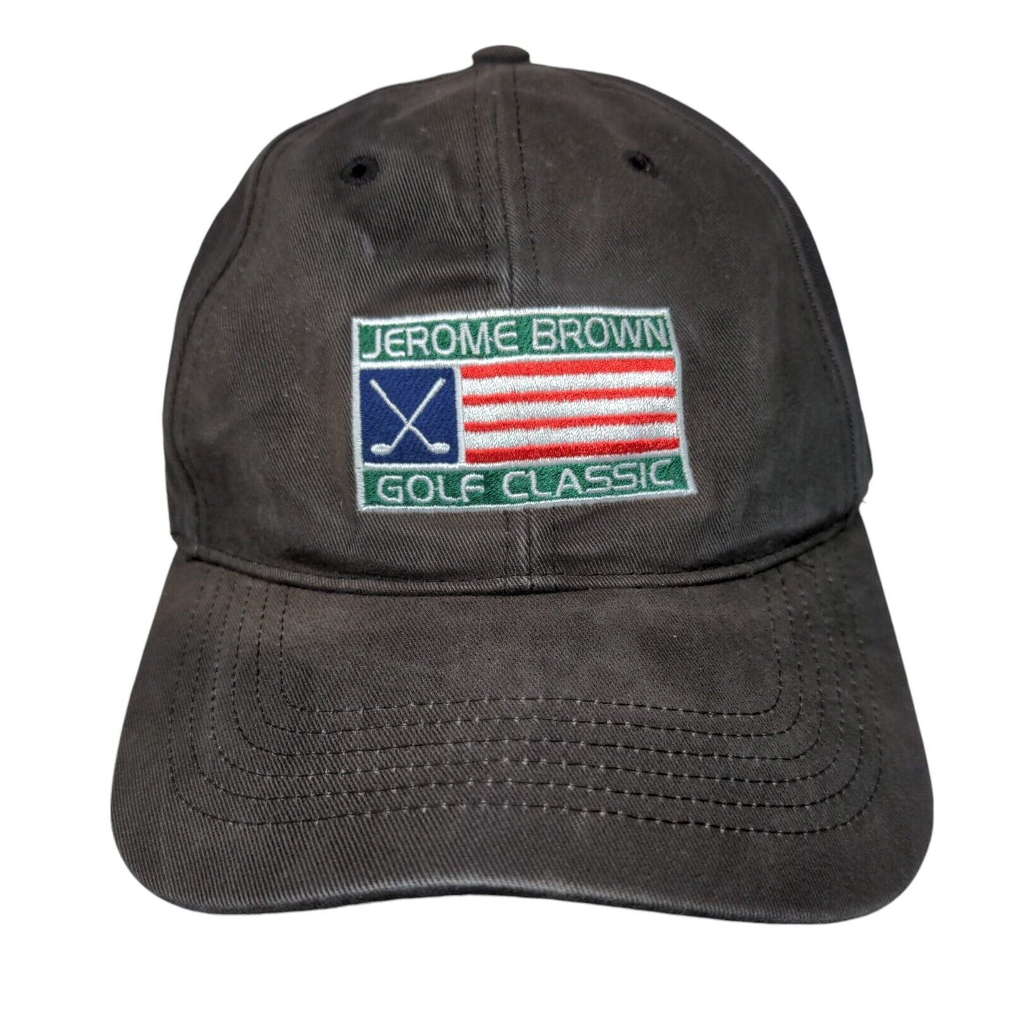 Jerome Brown Golf Classic Flag Strapback Hat Black One Size Richardson