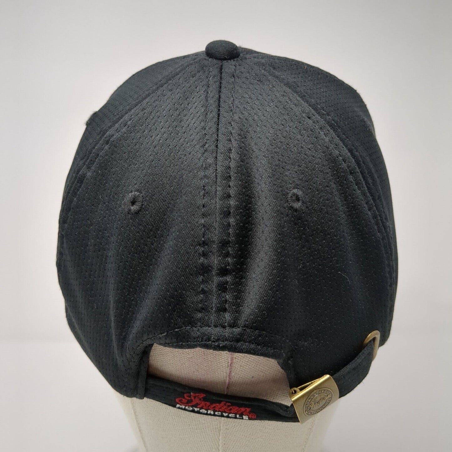 Indian Motorcycle Patch Slideback Hat Black One Size Adjustable 6 Panel