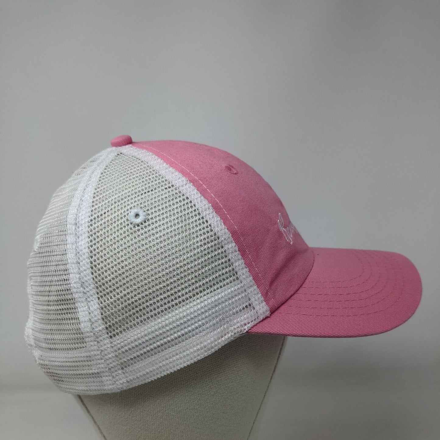 Beaufort Belle Snapback Trucker Hat Pink One Size Adjustable Mesh Back Adams