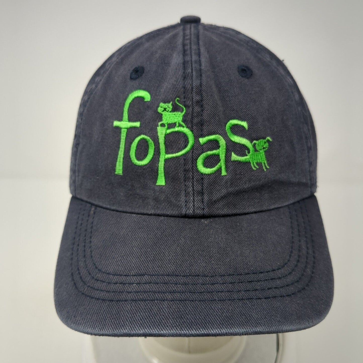 Fopas Slideback Hat Blue One Size Adjustable Solid 6 Panel Alternative
