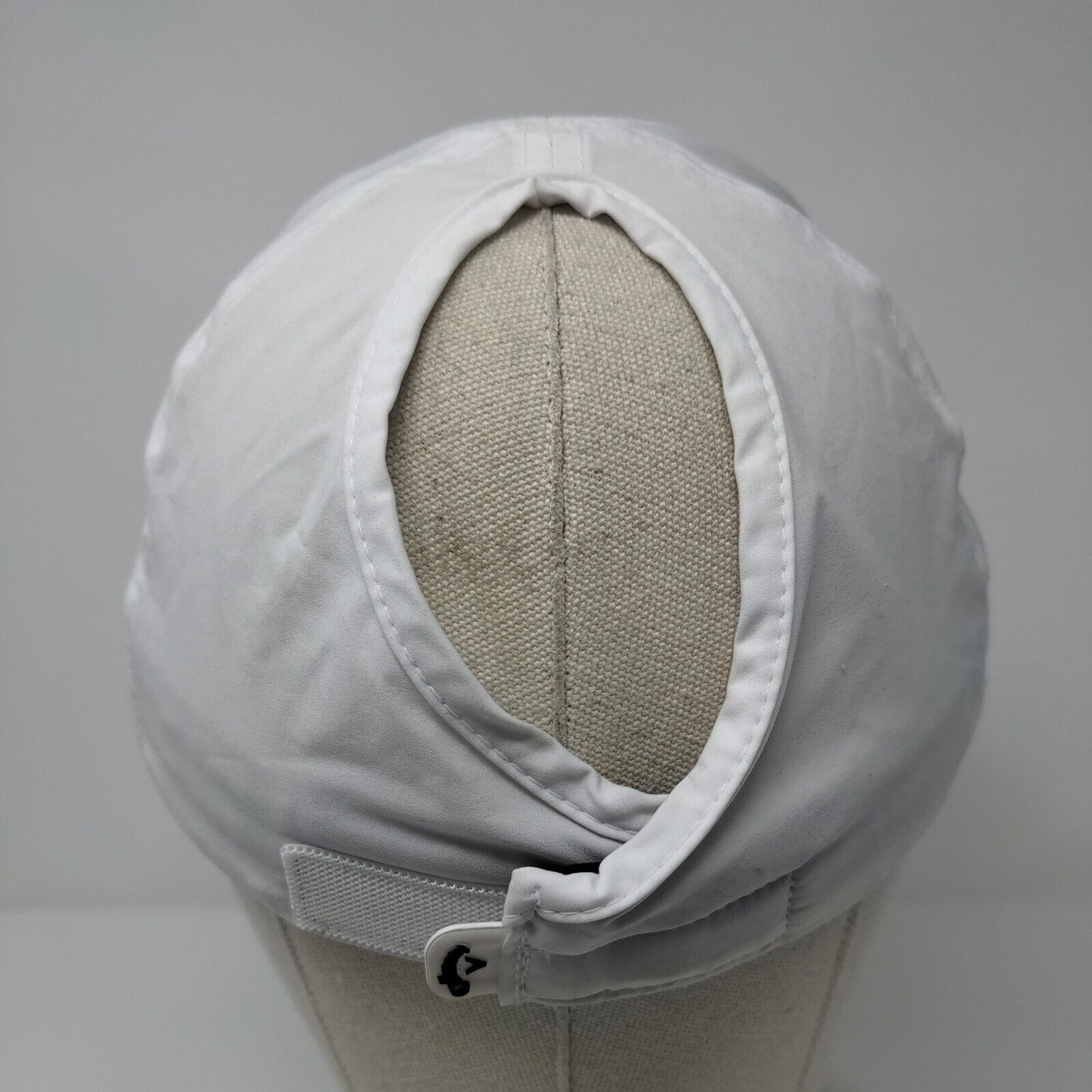 Callaway by Ponyflo Ponyback Strapback Hat White OSFA Adjustable Embroidered