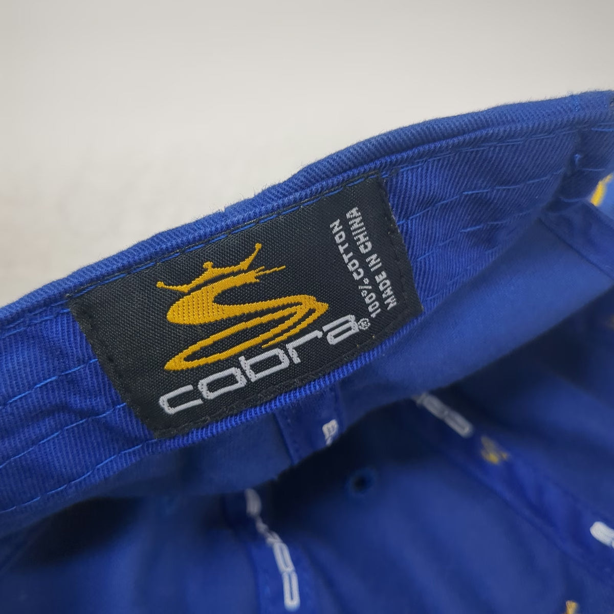 Cobra Baseball Cap Blue One Size Golf Adjustable Embroidered Logo Crown S Hat
