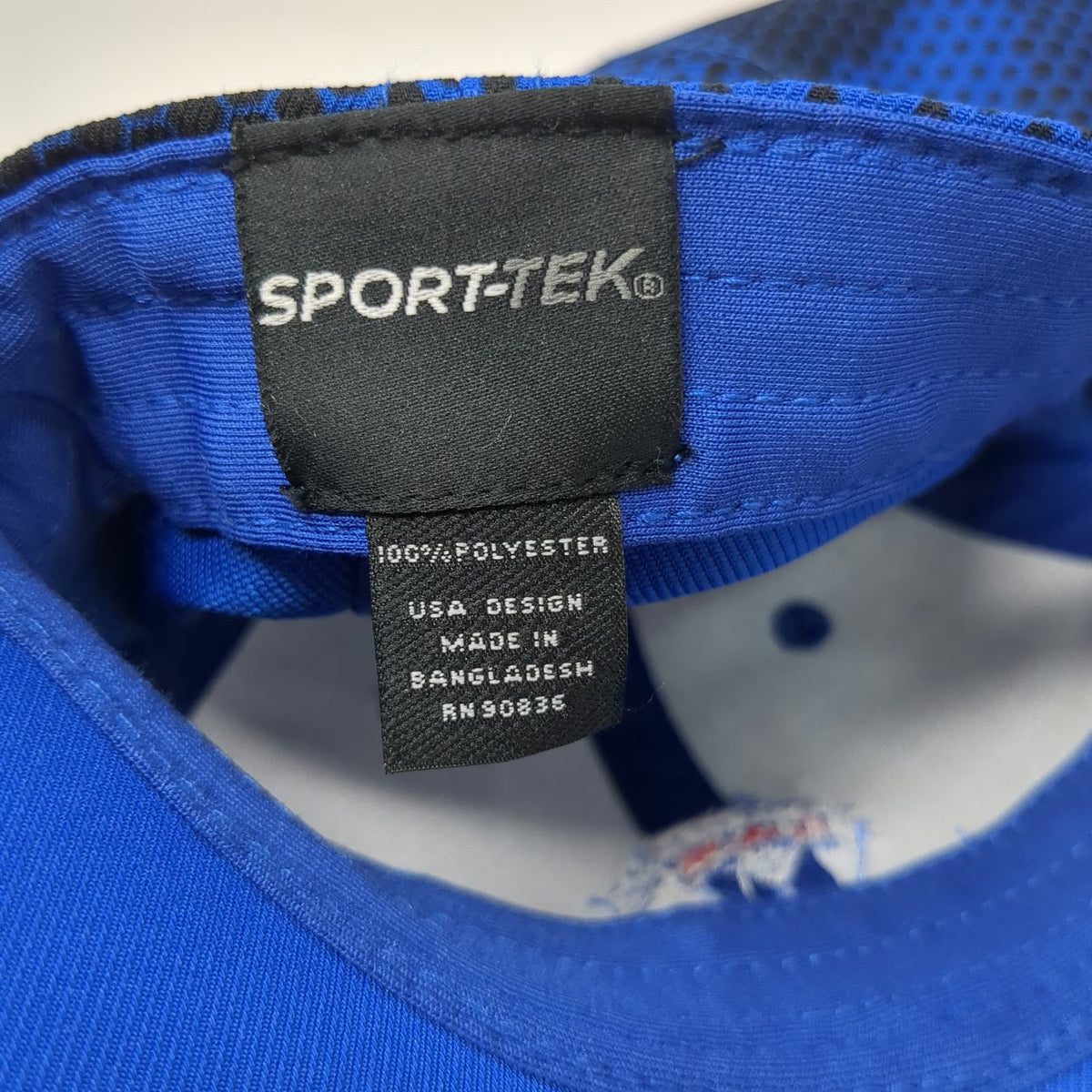Sport-Tek Baseball Cap Blue Black OSFM Gem Meat Packing Co Mesh Strapback Hat