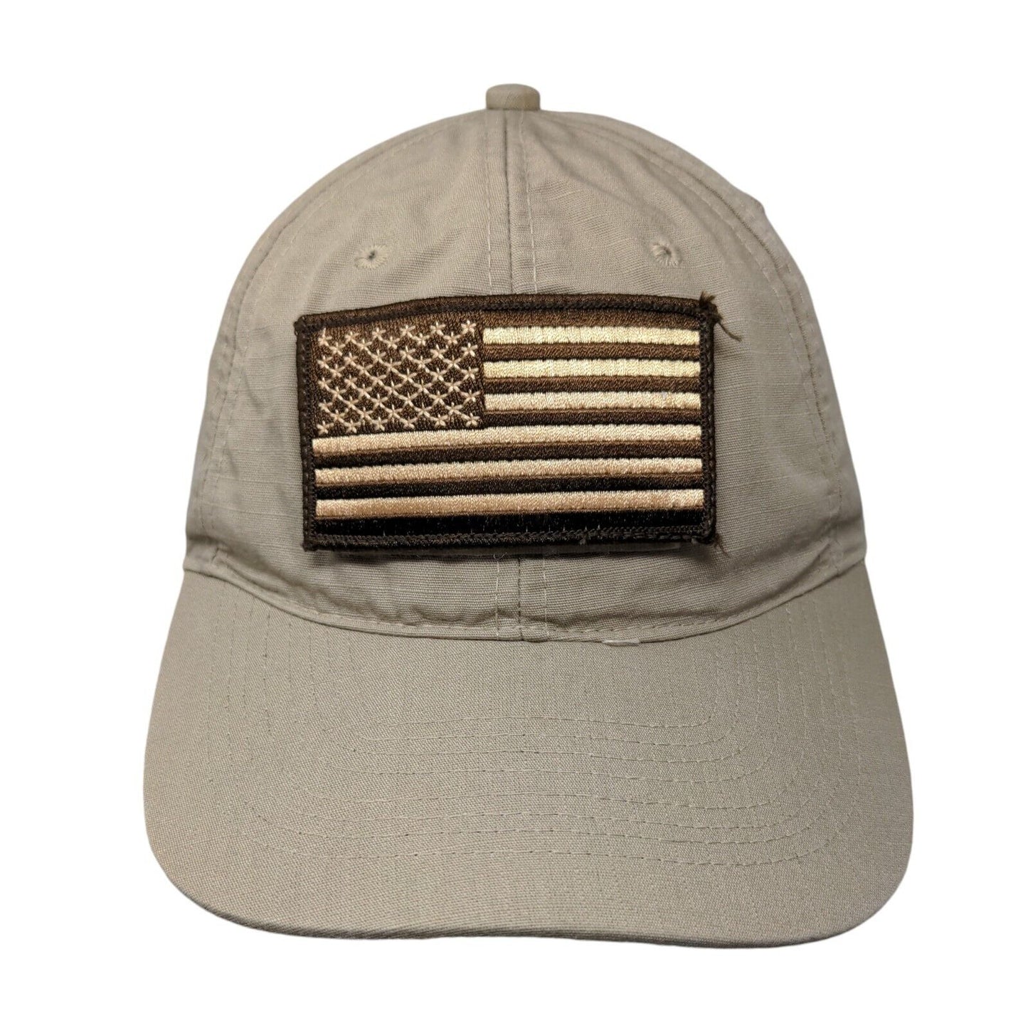 American Flag Lopez Strapback Hat Tan One Size Adjustable Patriotic Propper