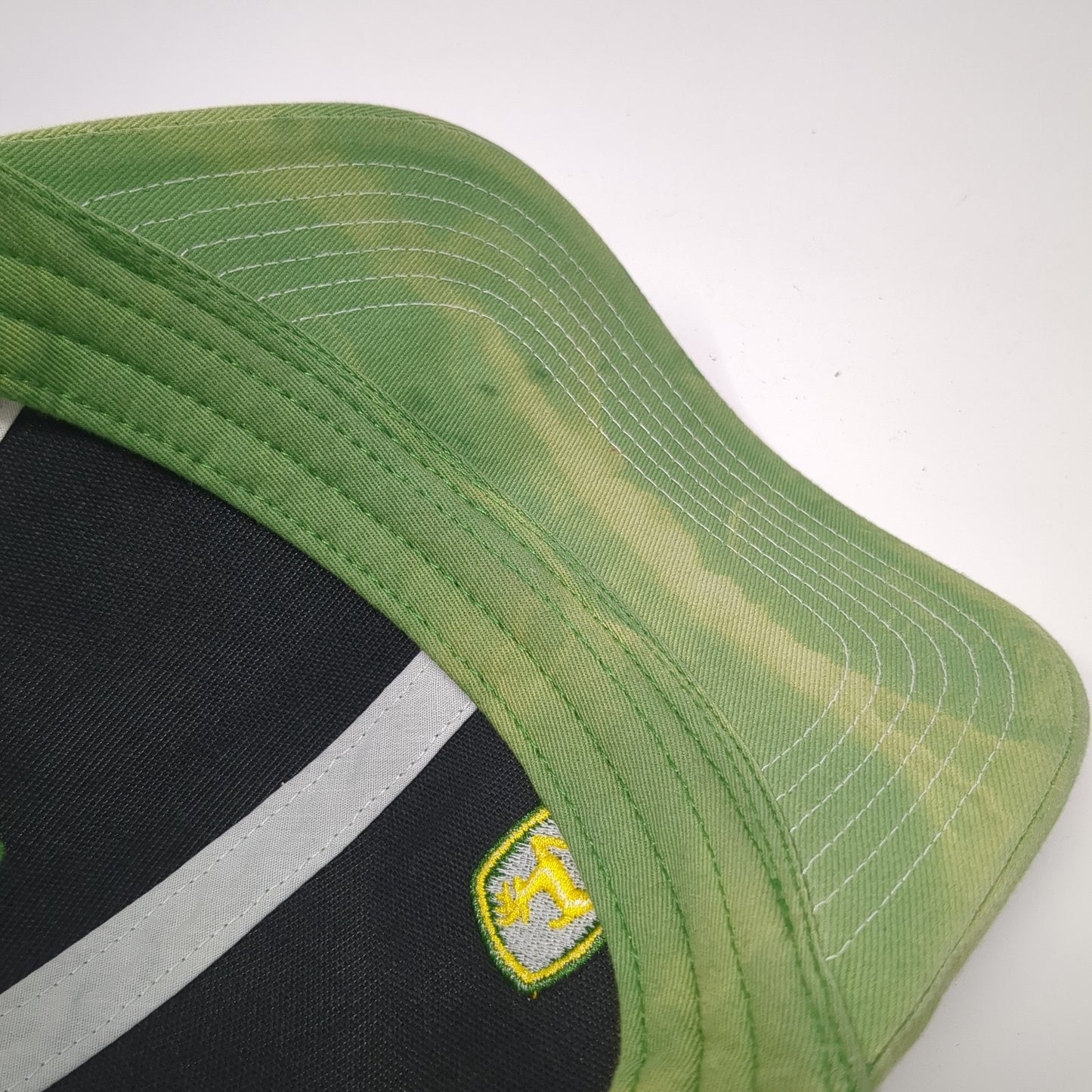 John Deere Snapback Trucker Hat Green One Size Adjustable Embroidered Mesh Back