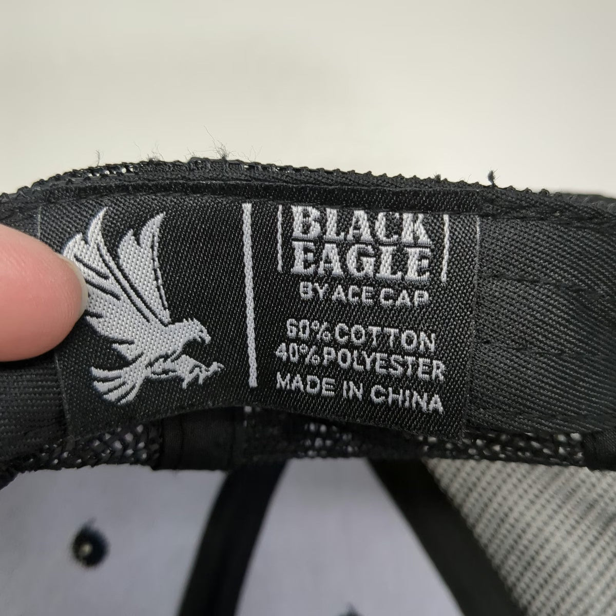 Black Eagle Trucker Hat Black One Size American Flag Mesh Snapback Cap