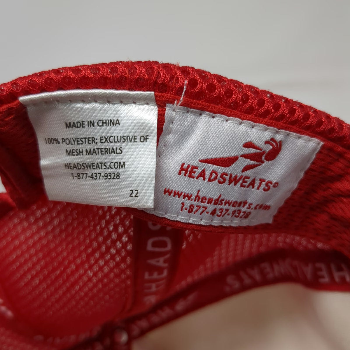 Headsweats Trucker Hat Red One Size Team Run Boise Mesh Snapback Polyester