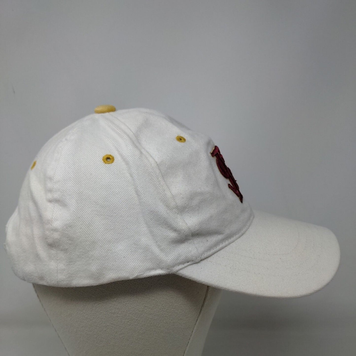Headmaster Men's Strapback Hat White OSFA Embroidered Florida State Seminoles