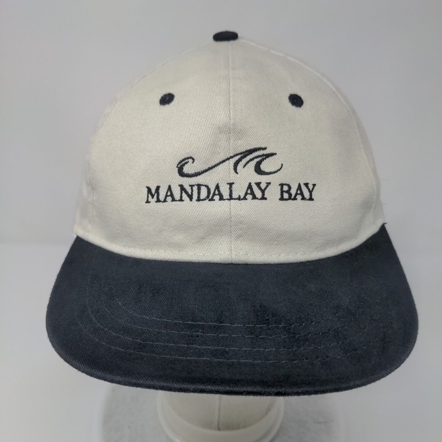 Mandalay Bay Las Vegas Slideback Hat Tan OSFA Adjustable Embroidered 6 Panel