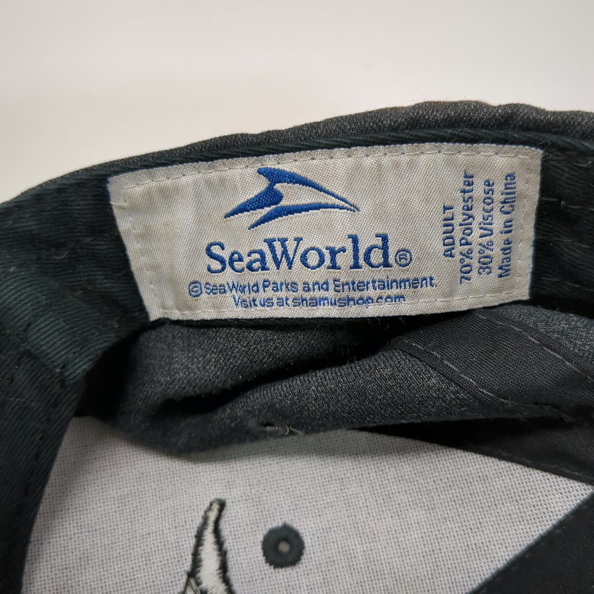 SeaWorld Orca Killer Whale Gray Baseball Cap One Size Hat Embroidered Adjustable