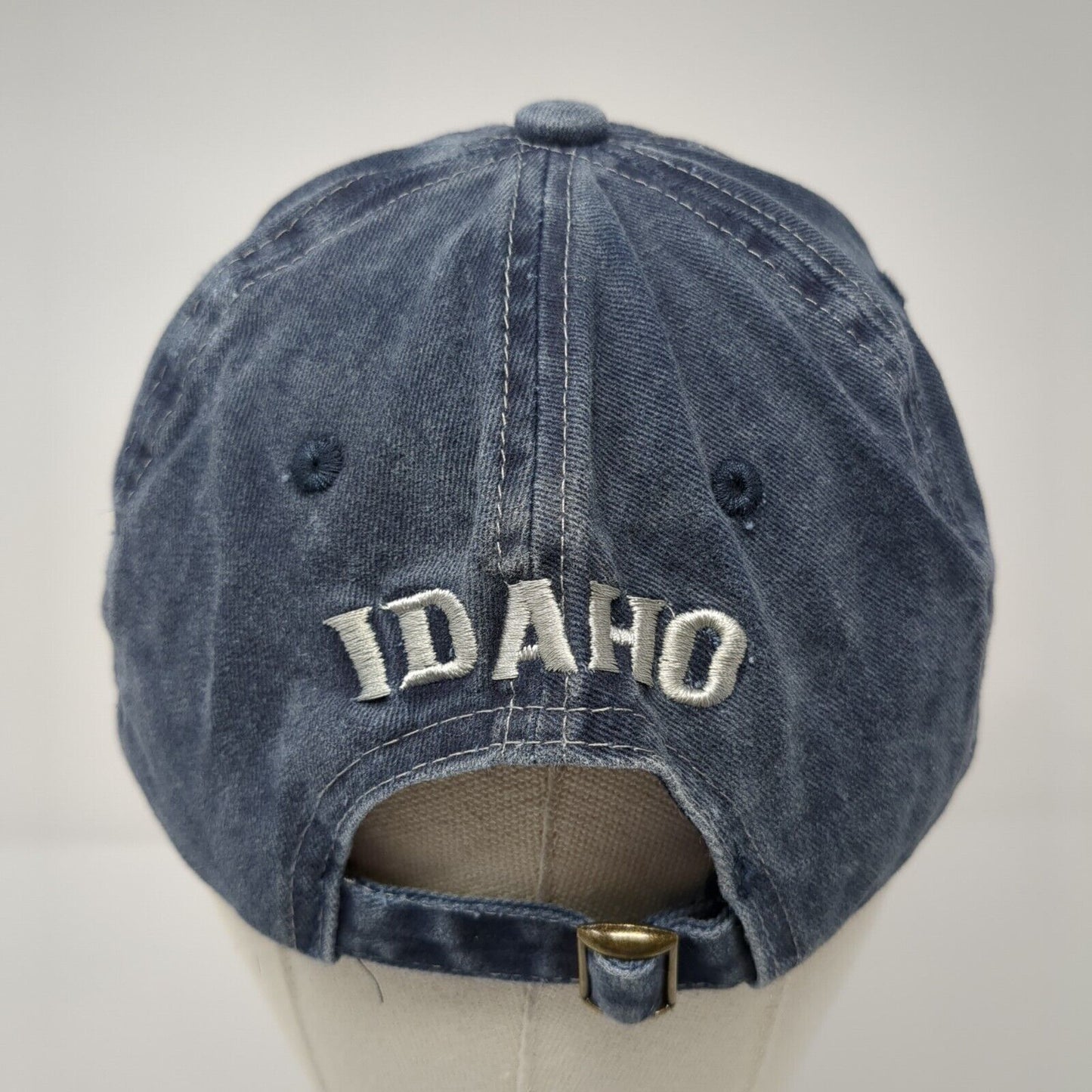 Idaho Famous Potatoes Slideback Hat Blue One Size Embroidered 6 Panel