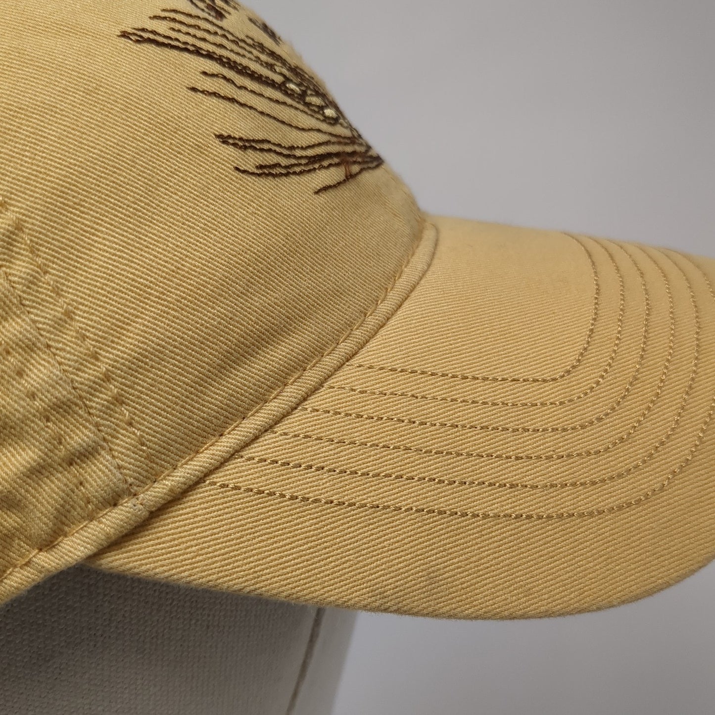 Great Western Malting Strapback Hat Yellow One Size Embroidered Ouray