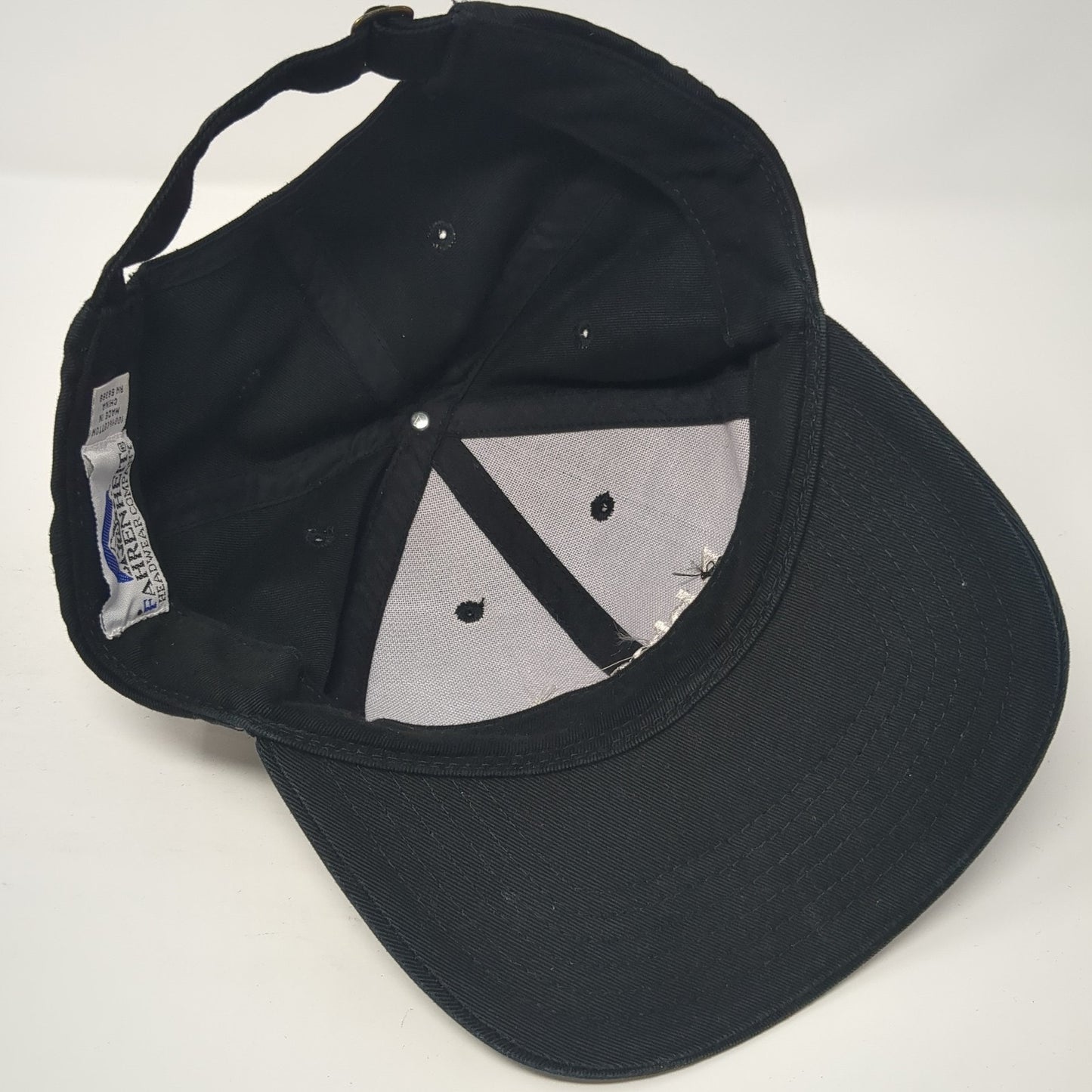 Blackfin Slideback Hat Black One Size Adjustable Embroidered Fahrenheit