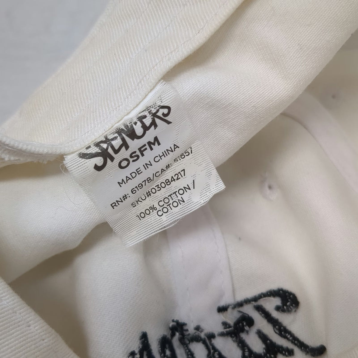 Spencer's Baseball Cap White One Size Titties Black Script Adjustable Cotton Hat
