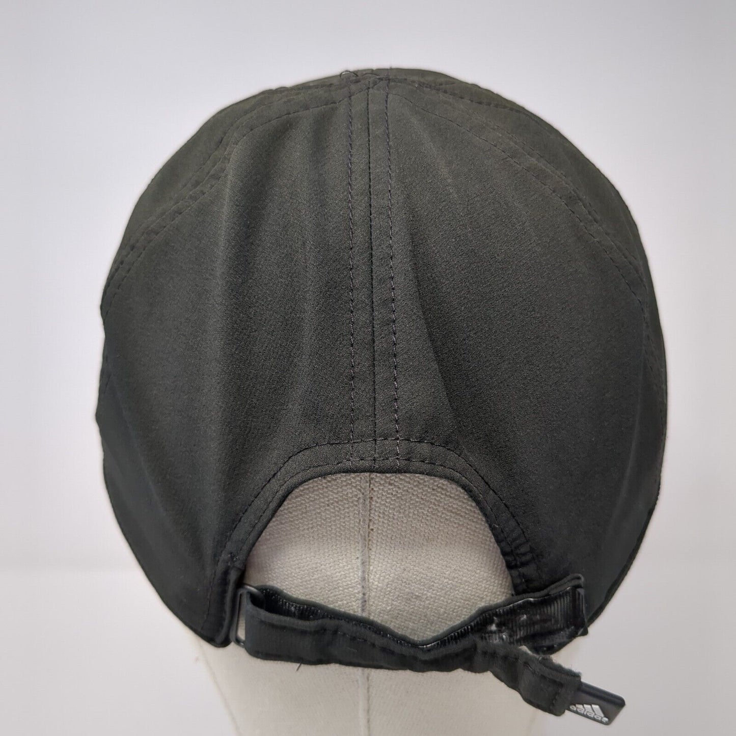 Adidas Strapback Hat Black One Size Adjustable Embroidered Breathable Mesh