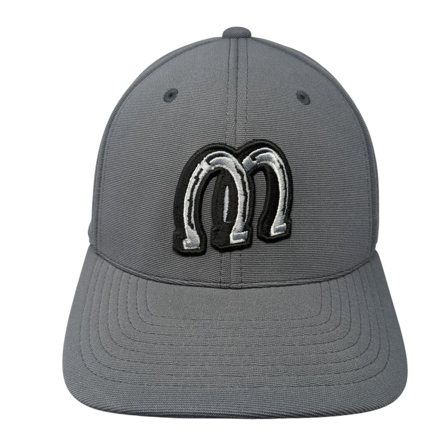 Billings Mustangs Fitted Hat Gray 7 3/8-8 Performance Pacific Headwear