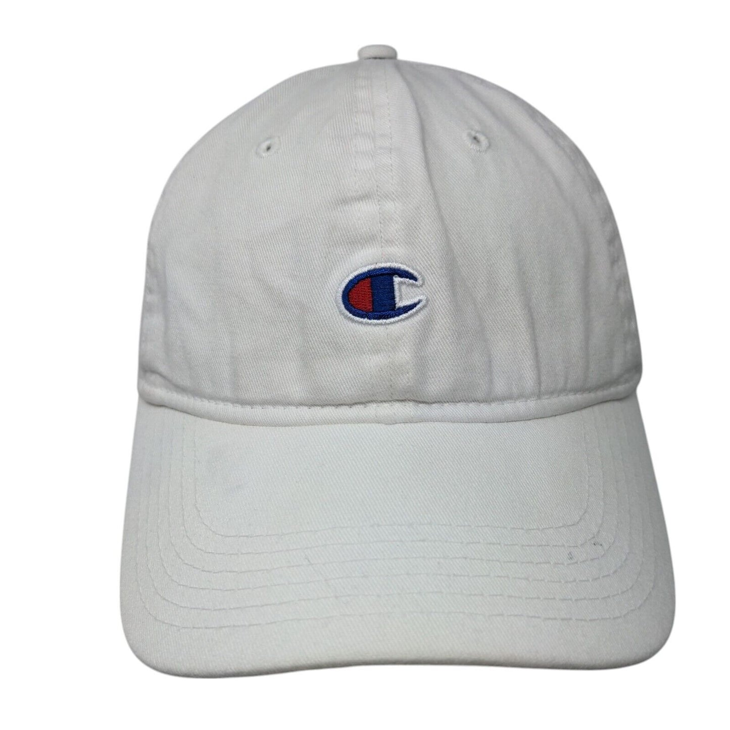 Champion Slideback Hat White OSFA Adjustable Embroidered C Logo