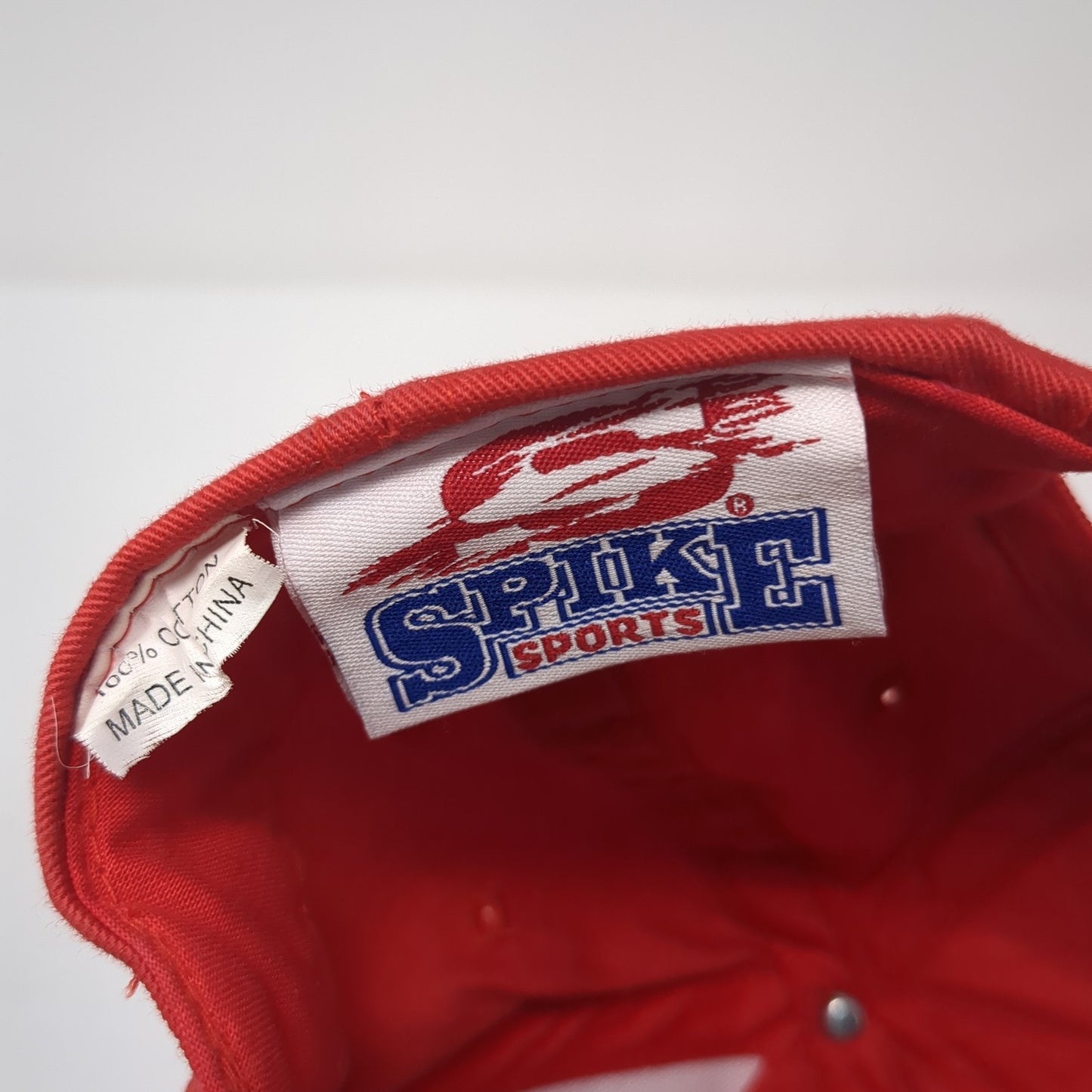 Bud Racing Snapback Hat Red One Size Adjustable Embroidered 6 Panel Spike Sports