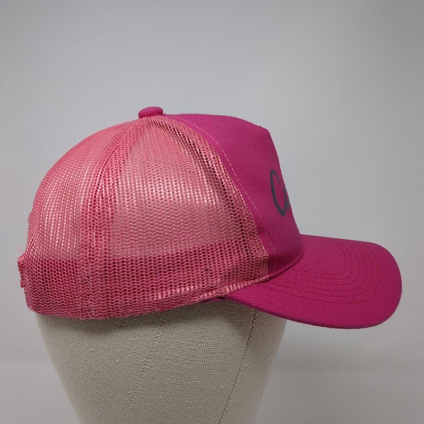 Cabela's Snapback Trucker Hat Pink Youth One Size Mesh Back Fishing