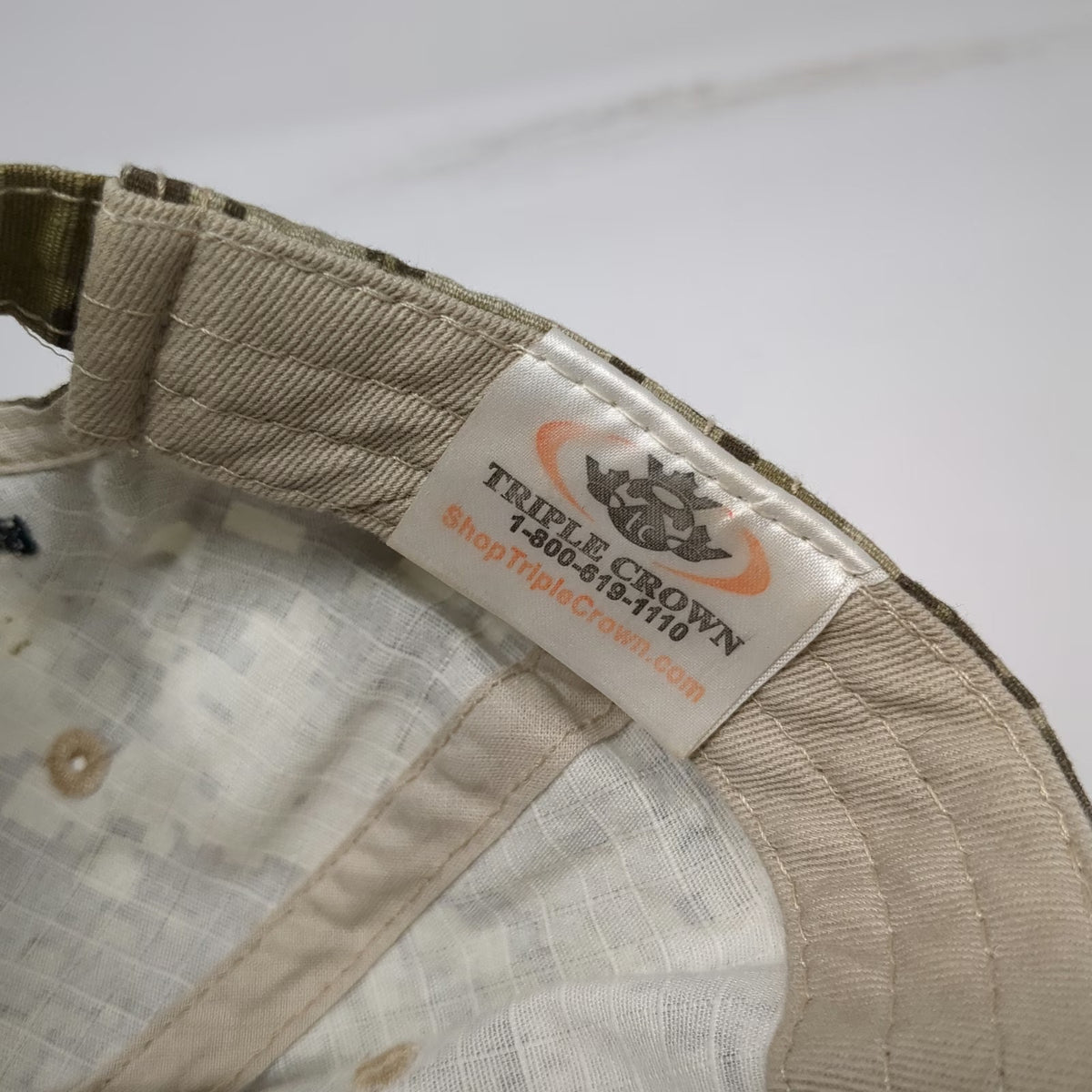 The MAX Hat Baseball Cap Beige One Size Camo Mawk Industries Embroidered Logo