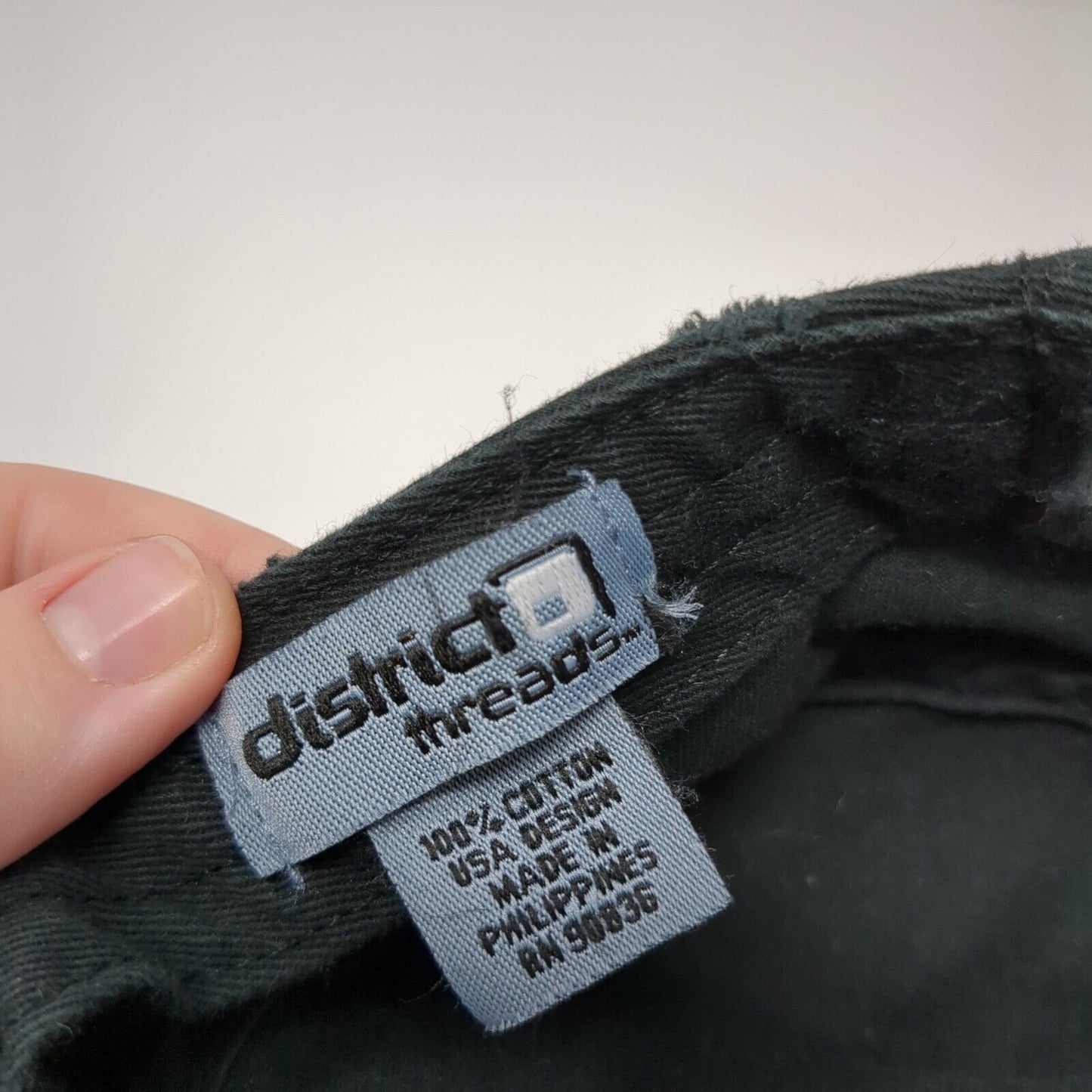 Edusa Strapback Cadet Army Hat Black OSFA Adjustable District Threads