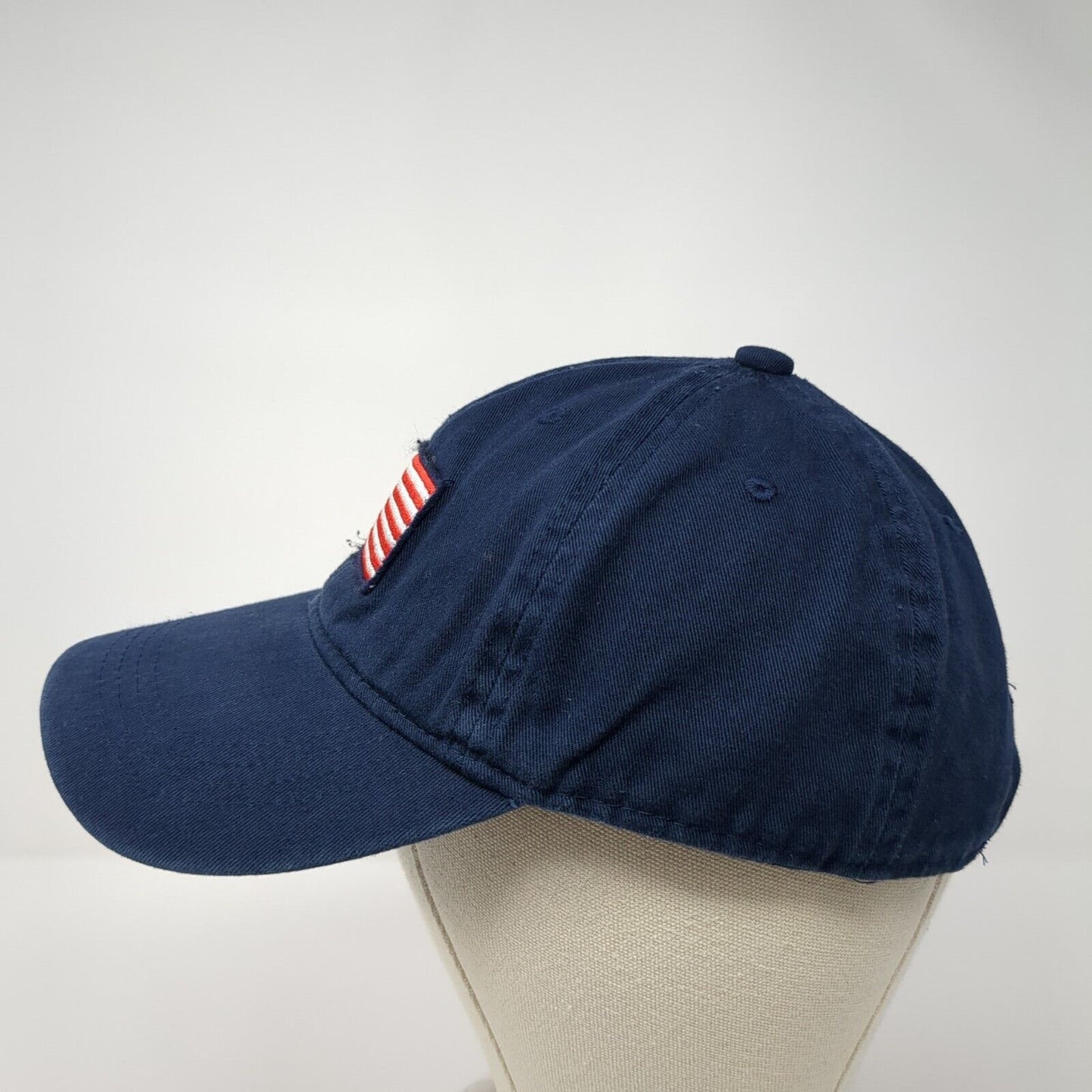 Old Navy Slideback Hat Blue One Size Adjustable American Flag Patch