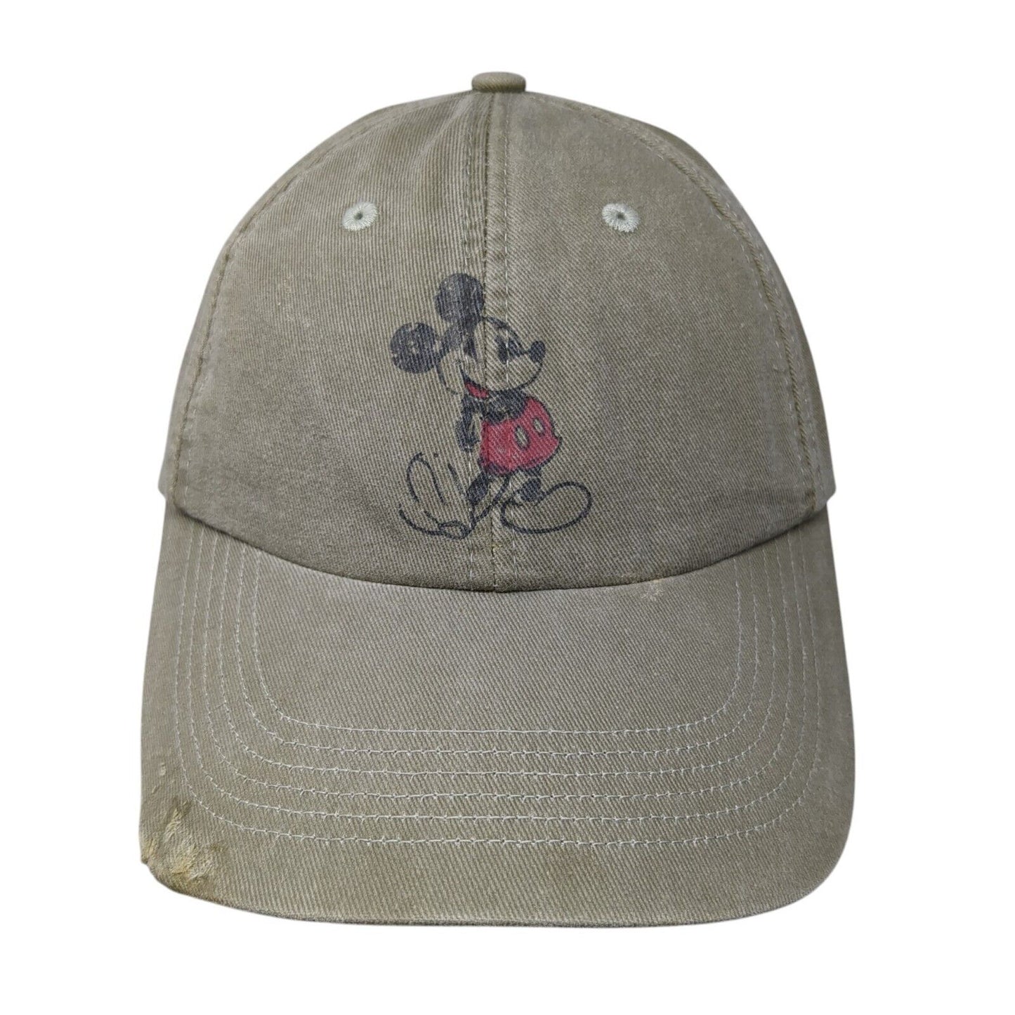Mickey Mouse Adult Strapback Hat Brown 57-61cm Adjustable 6 Panel Disney Parks