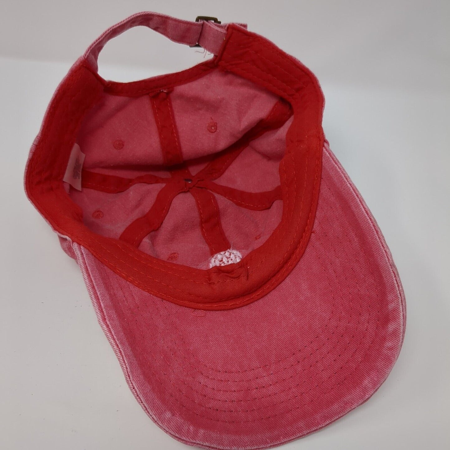 Pineapple Slideback Hat Red One Size Embroidered Adjustable 6 Panel