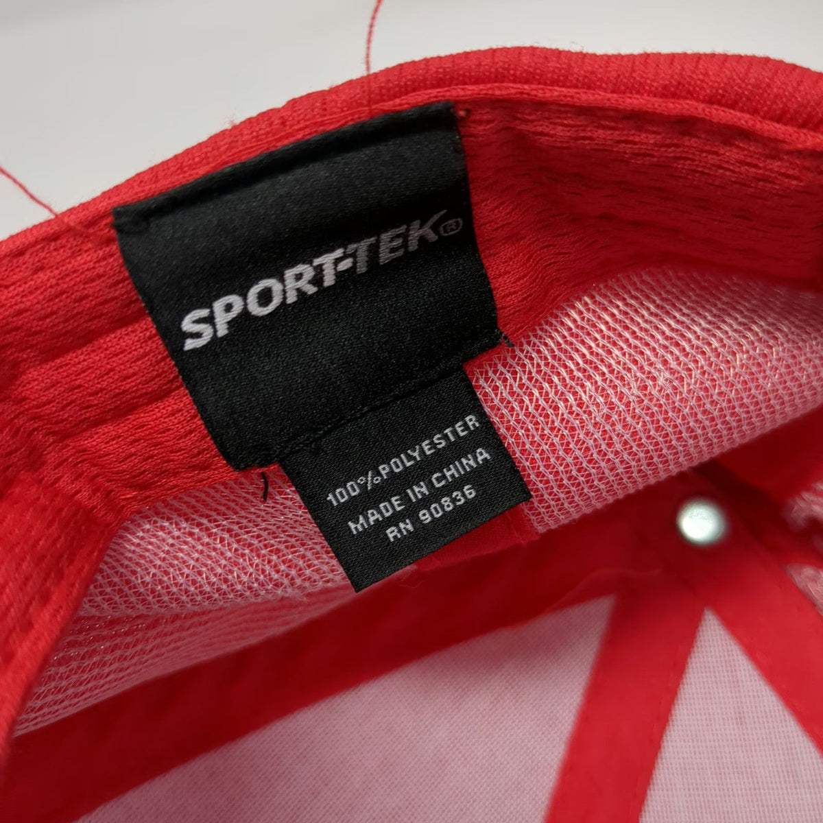 Sport-Tek Baseball Cap Red One Size Coyote Wash Cactus Embroidered Strapback Hat