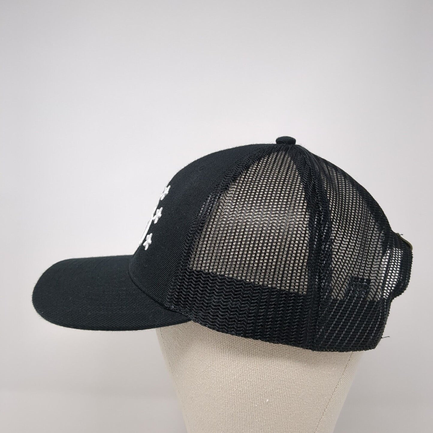 76 Snapback Trucker Hat Black One Size Mesh Back Embroidered Local