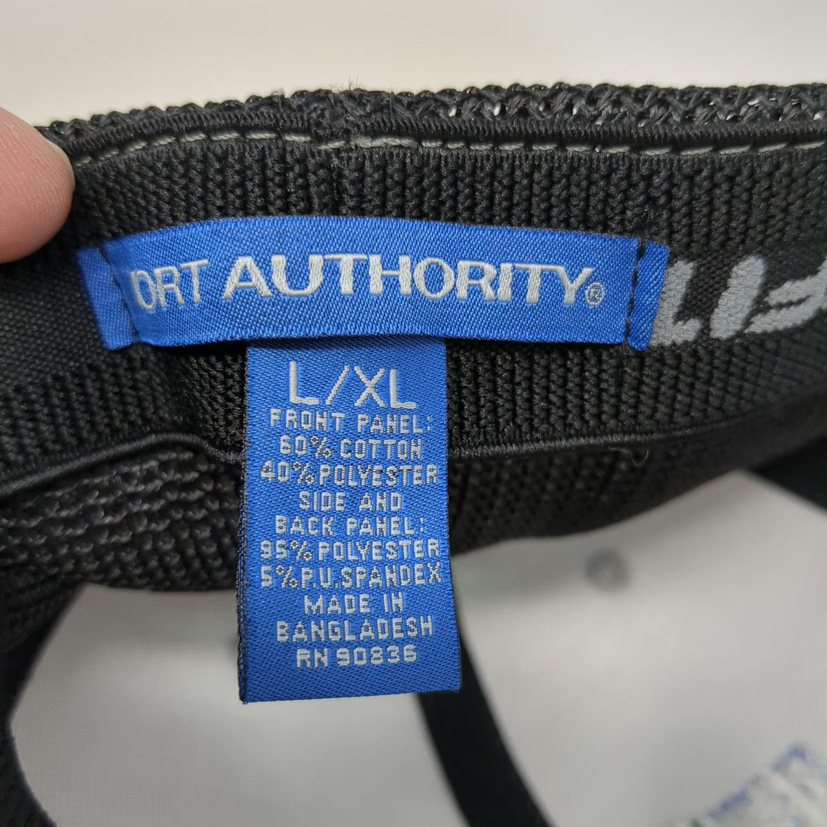 Port Authority Baseball Cap Gray Black Blue XL York Snowflake Mesh Flexfit Hat