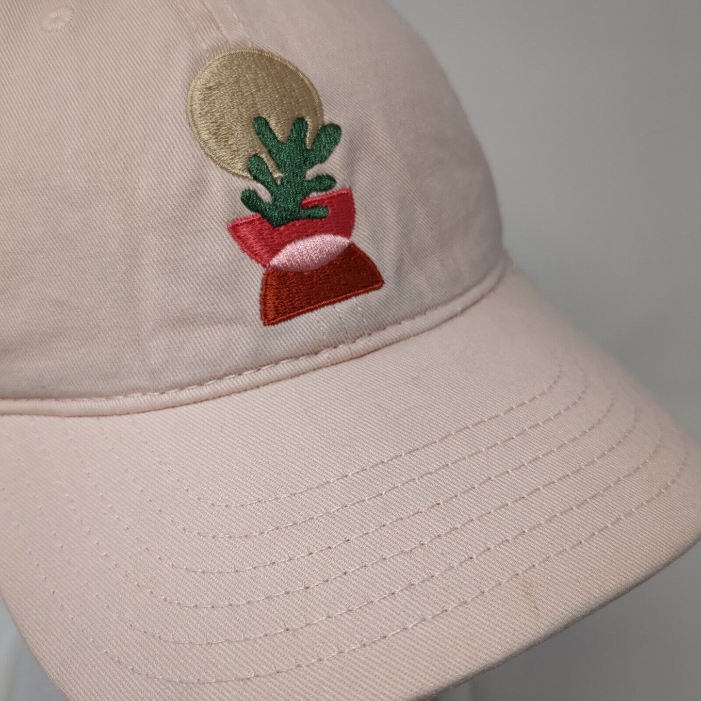 Mighty Fine Slideback Hat Pink One Size Adjustable Embroidered 6 Panel Cotton