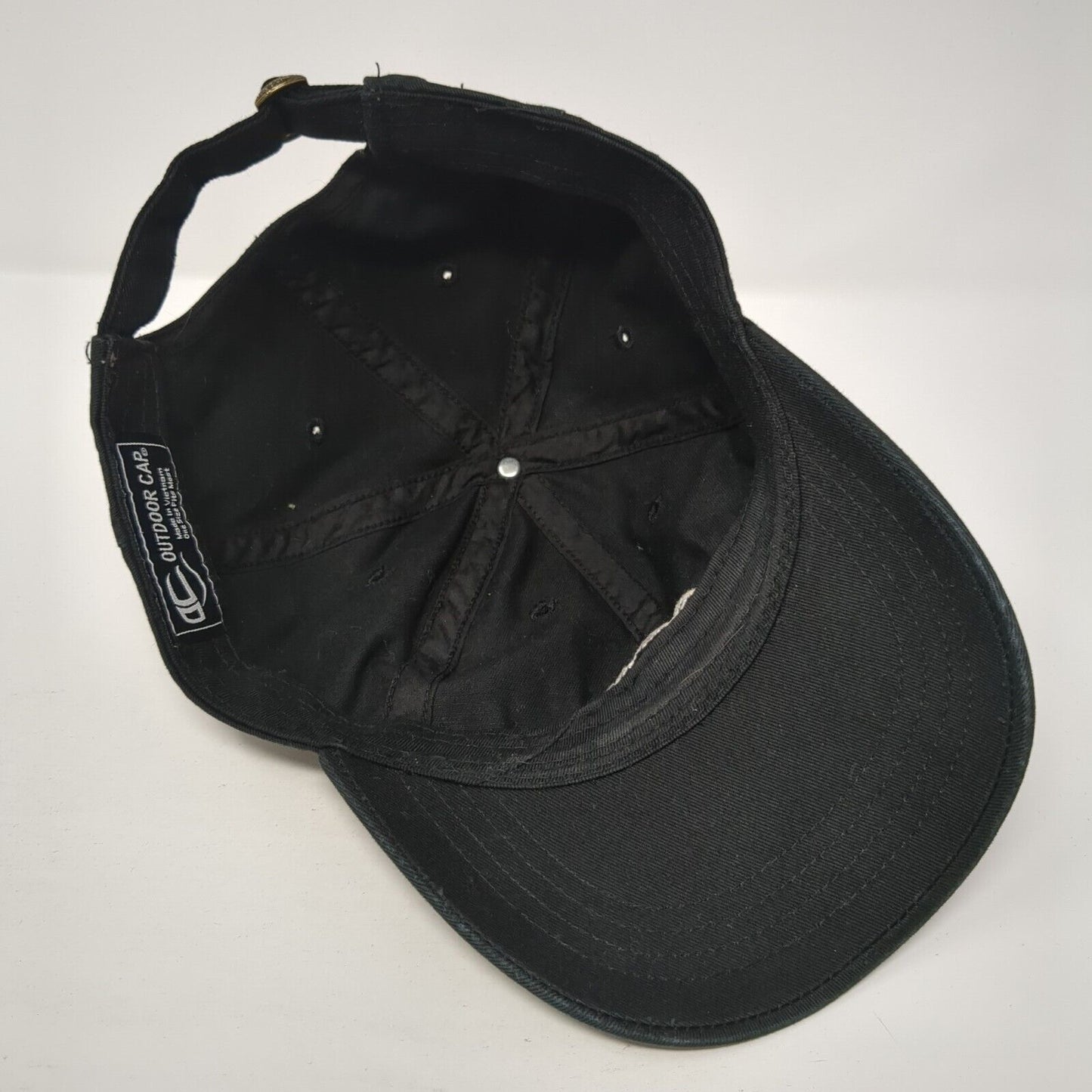 Mountain Slideback Hat Black One Size Adjustable Outdoor Cap 6 Panel