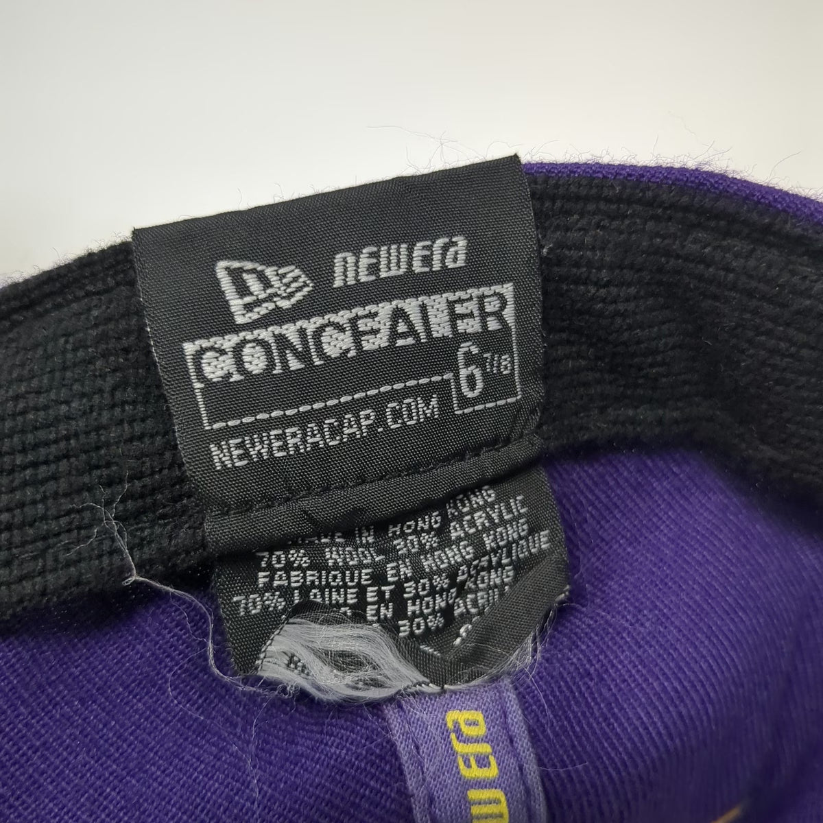 New Era LSU Tigers NCAA Purple 6 7/8 Cap Hat Fitted Wool Blend Tiger Head Logo