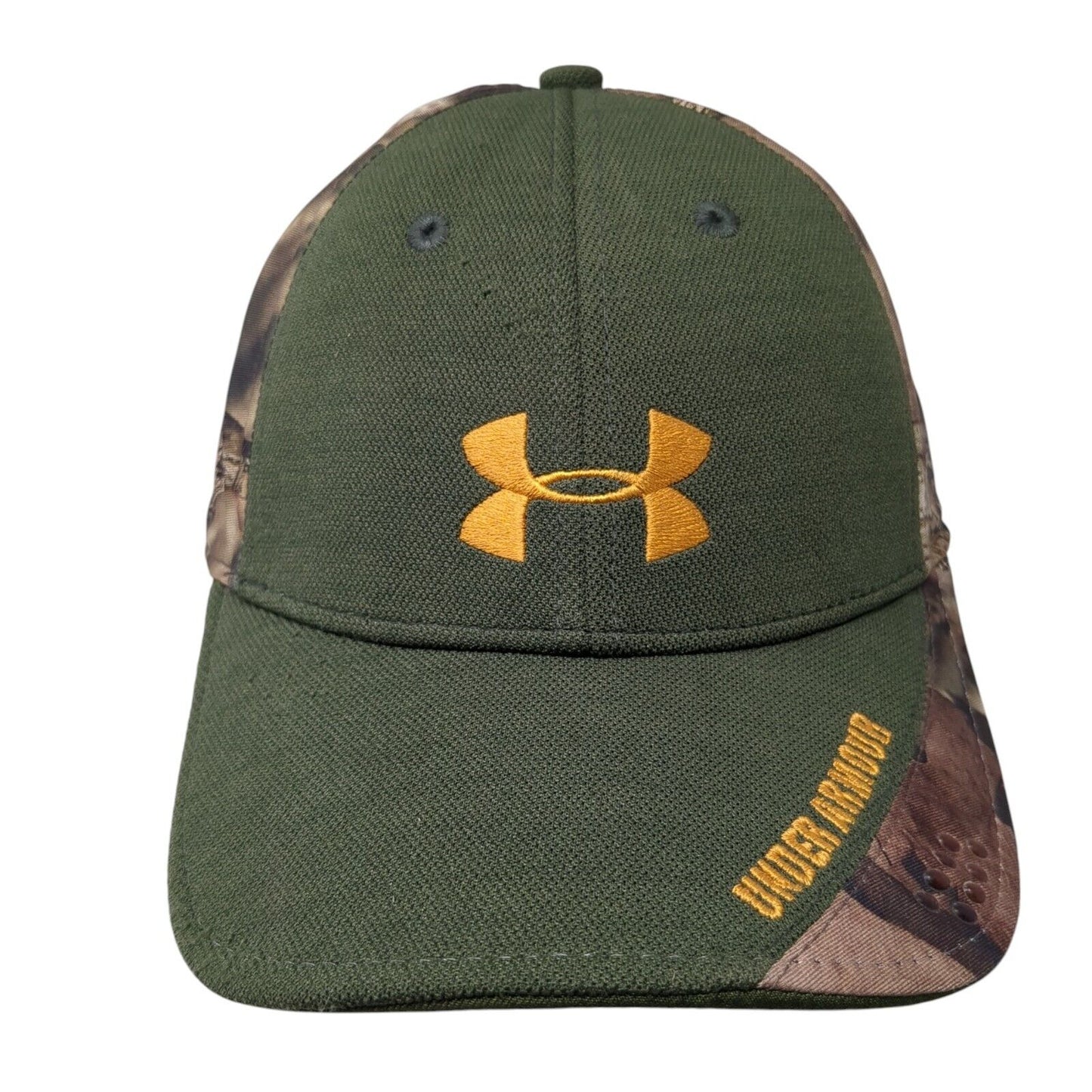 Under Armour Fitted Hat Camo L/XL Stretch Embroidered Hunting Outdoor