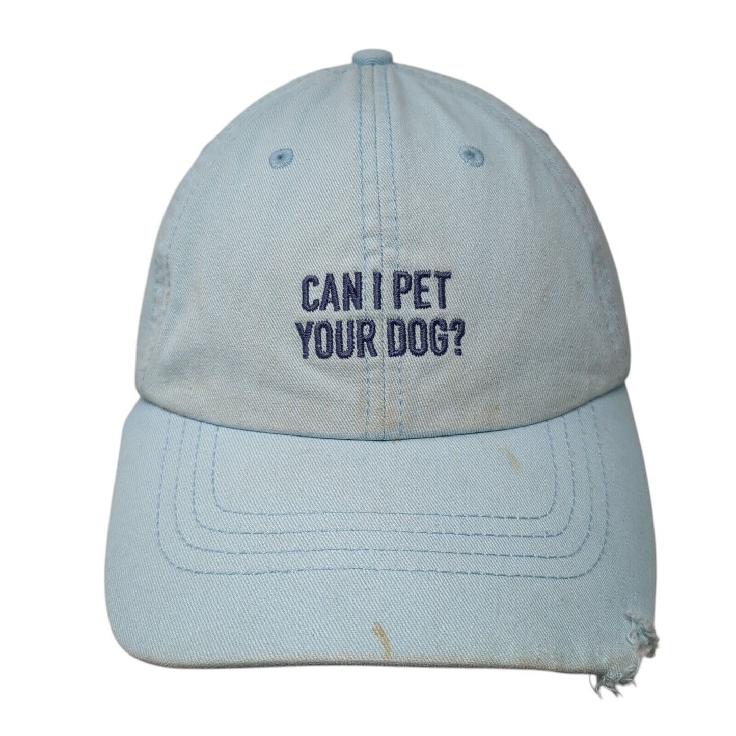 Can I Pet Your Dog? Slideback Hat Blue One Size Adjustable State Of Mine