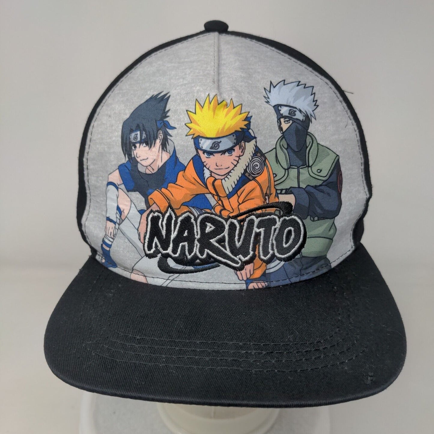 Naruto Snapback Hat Black Youth OSFM Adjustable Colorblock Vent Holes