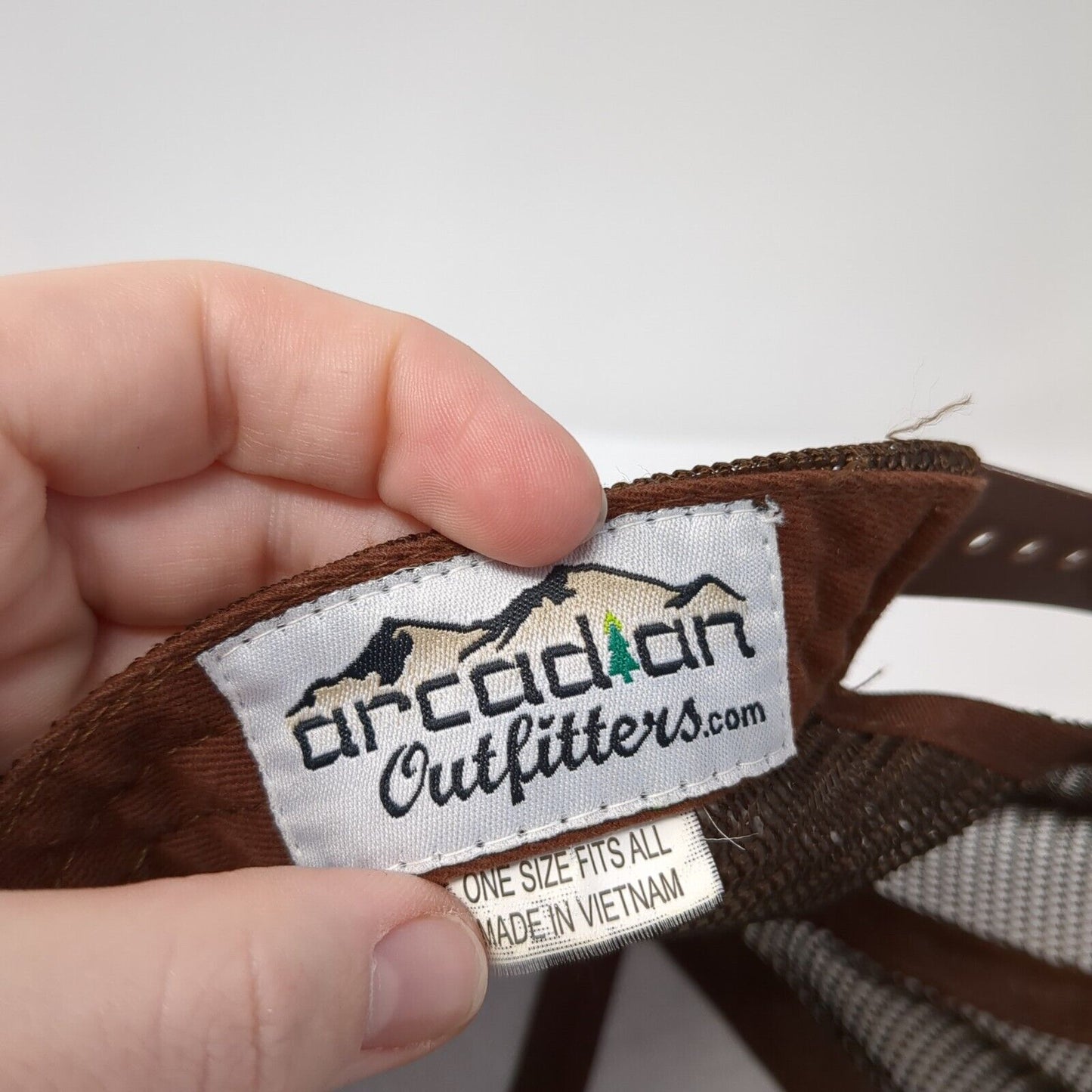 Idaho Snapback Trucker Hat Brown OS Adjustable Mesh Back Arcadian Outfitters