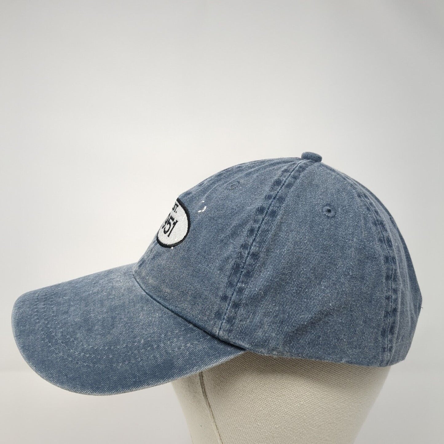 Est 1951 Slideback Hat Blue One Size Adjustable Embroidered Denim Cotton