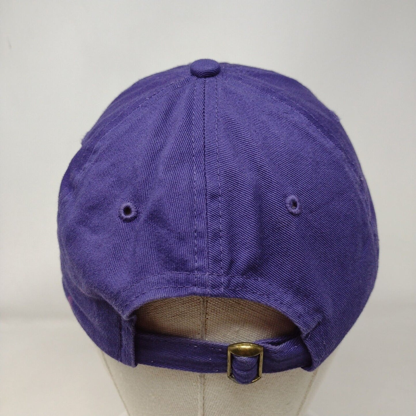 NYU New York University Slideback Hat Purple OSFA Embroidered Distressed