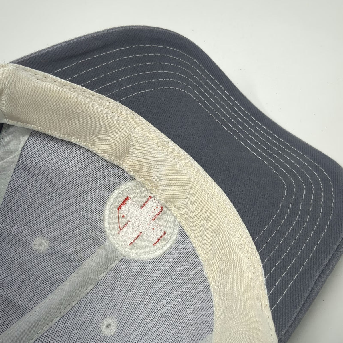 American Red Cross Baseball Cap Gray One Size Embroidered Logo Strapback Hat
