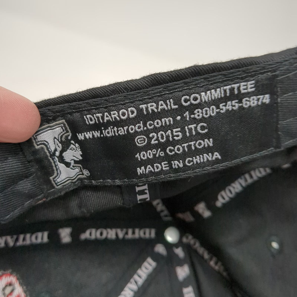 Iditarod Trail Committee Baseball Cap Black OSFM 2016 Sled Dog Race Wells Fargo