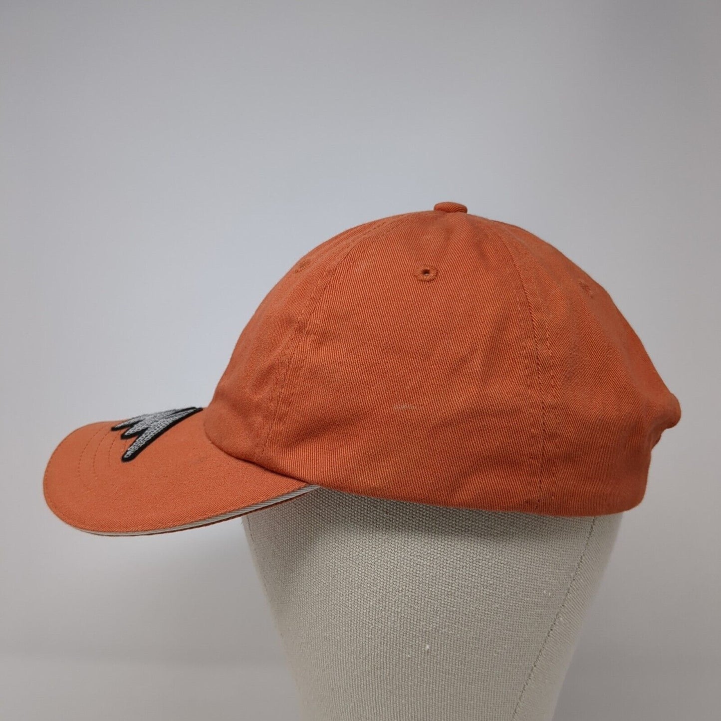 Faded Glory Slideback Hat Orange One Size Adjustable Sequin 6 Panel