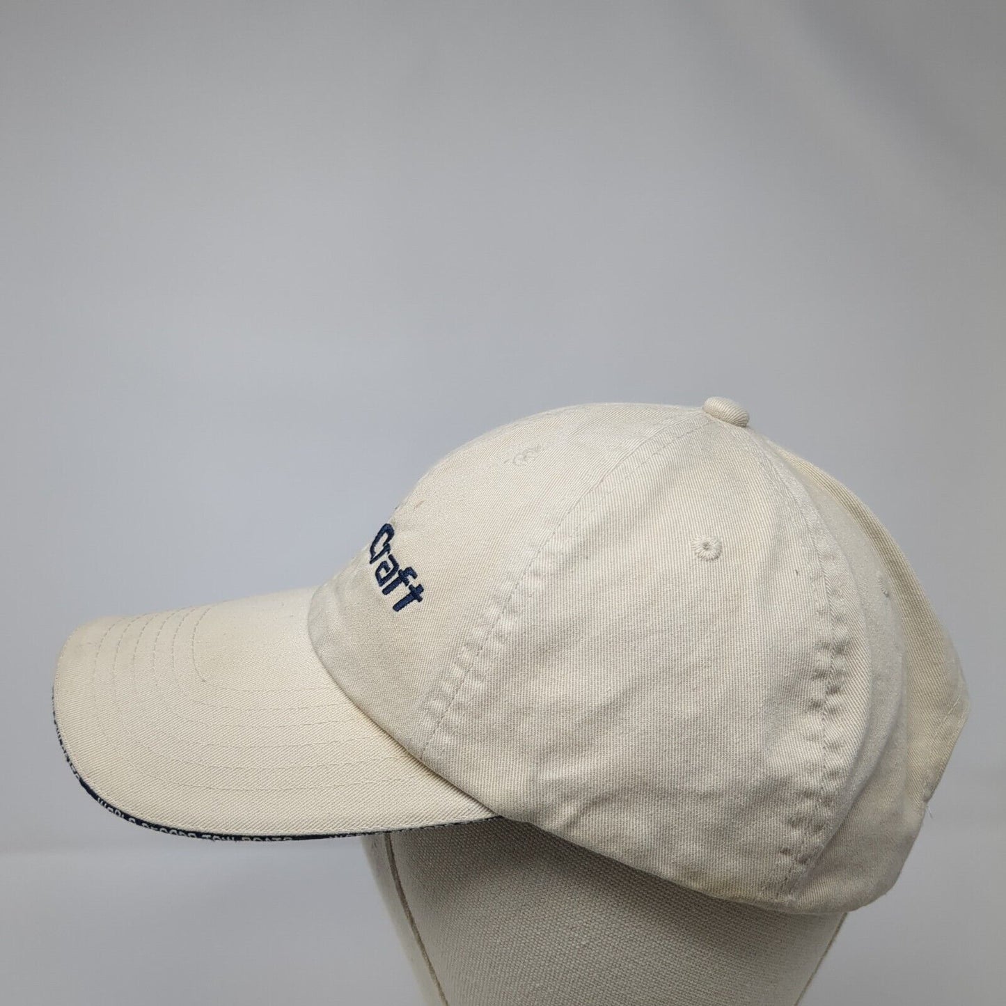 Master Craft Slideback Hat Tan One Size Adjustable Embroidered 6 Panel Cotton