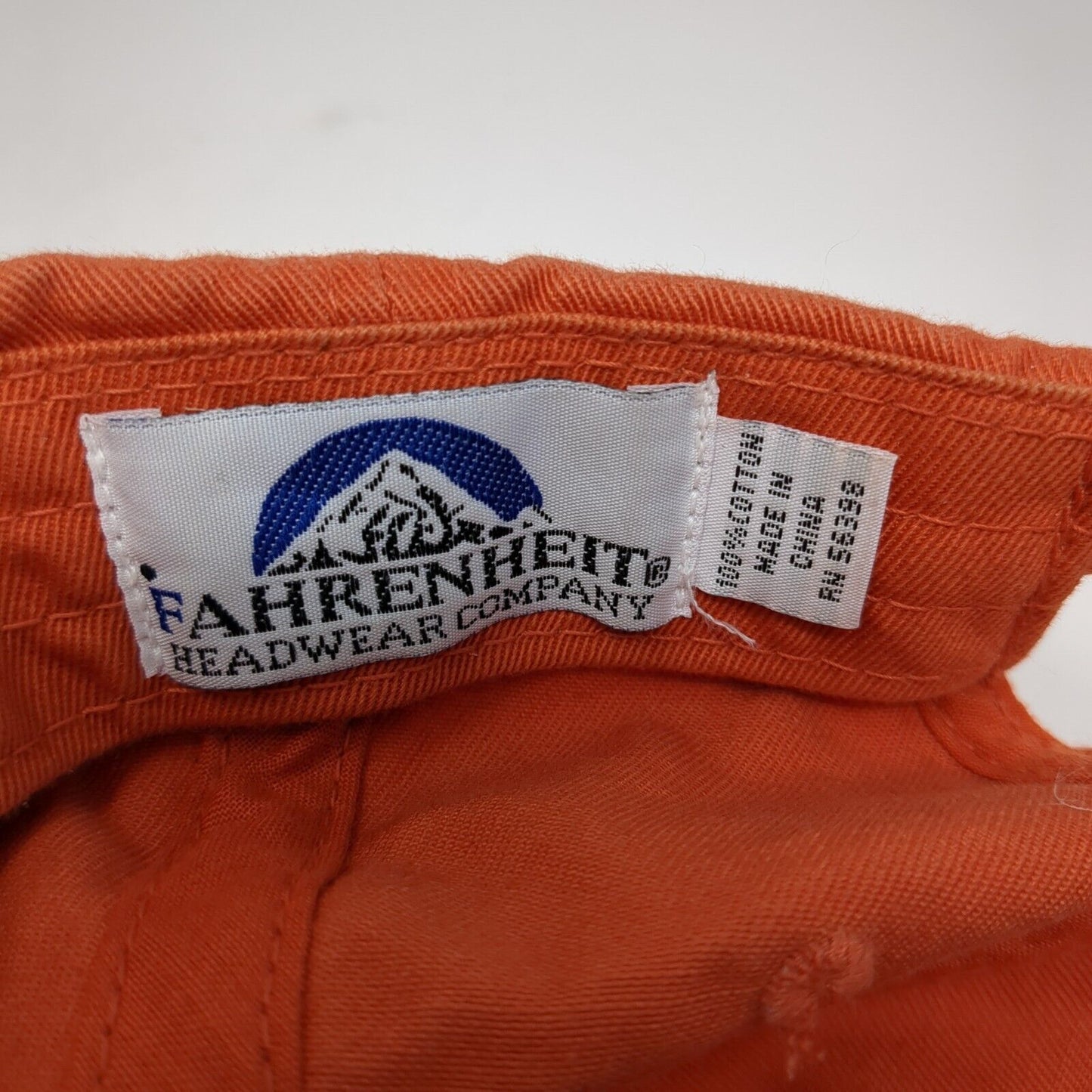 Ciao Bellacino Slideback Hat Orange One Size Embroidered Fahrenheit