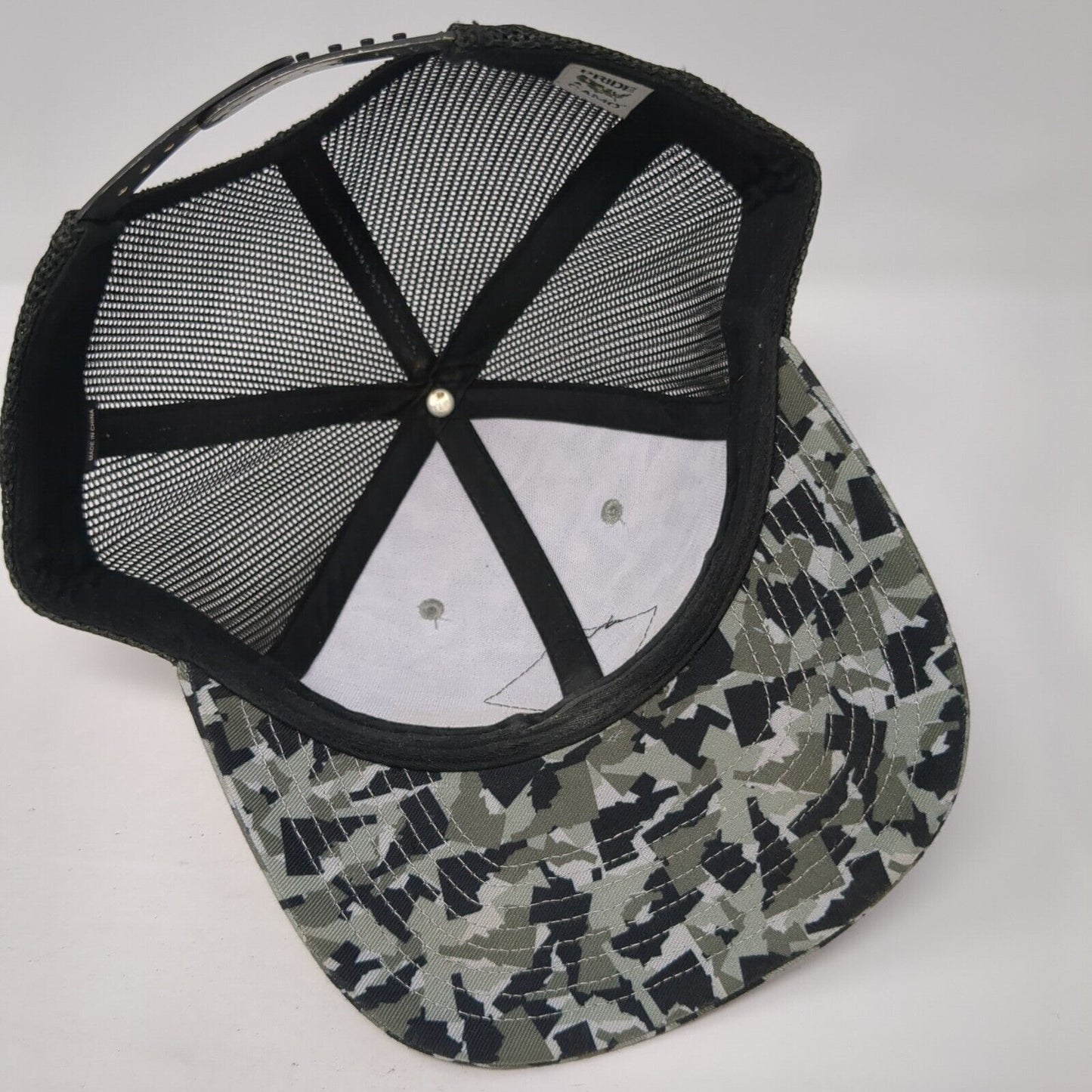 Barrier Building Snapback Trucker Hat Camo One Size Adjustable Mesh Pride Camo