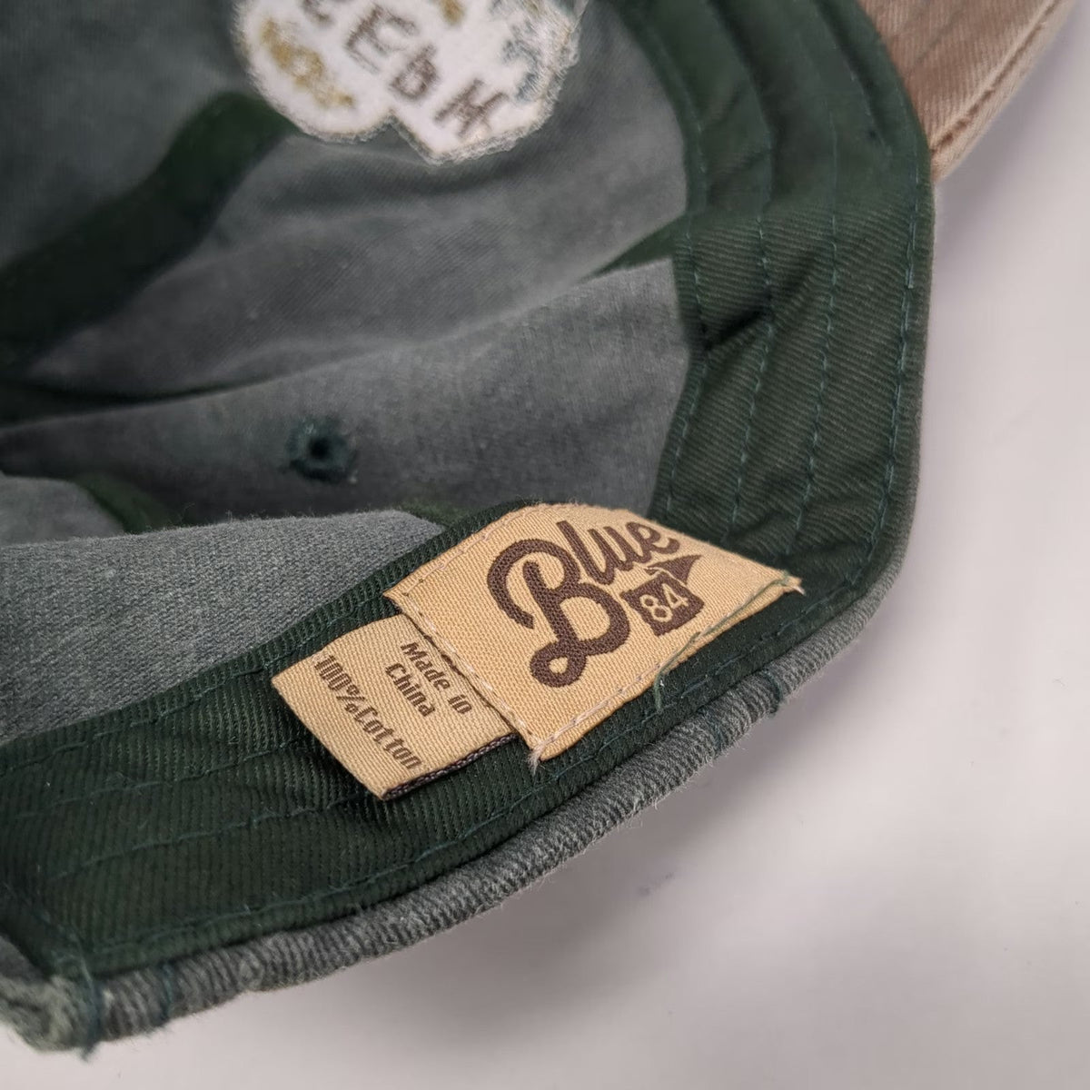 Blue 84 Baseball Cap Green Brown One Size Joseph Oregon Bear Patch Slideback hat