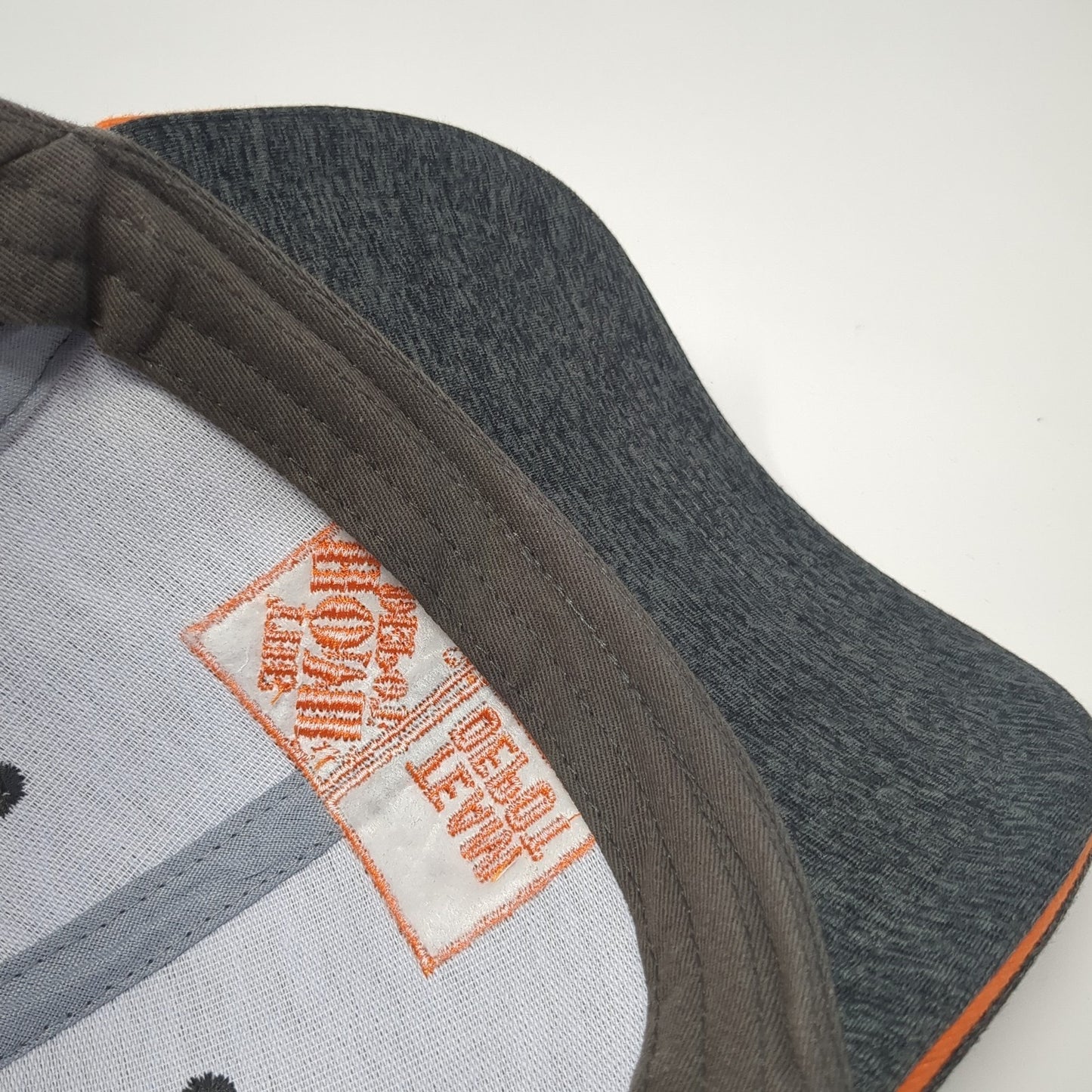 The Home Depot Strapback Hat Gray One Size Embroidered Team Depot